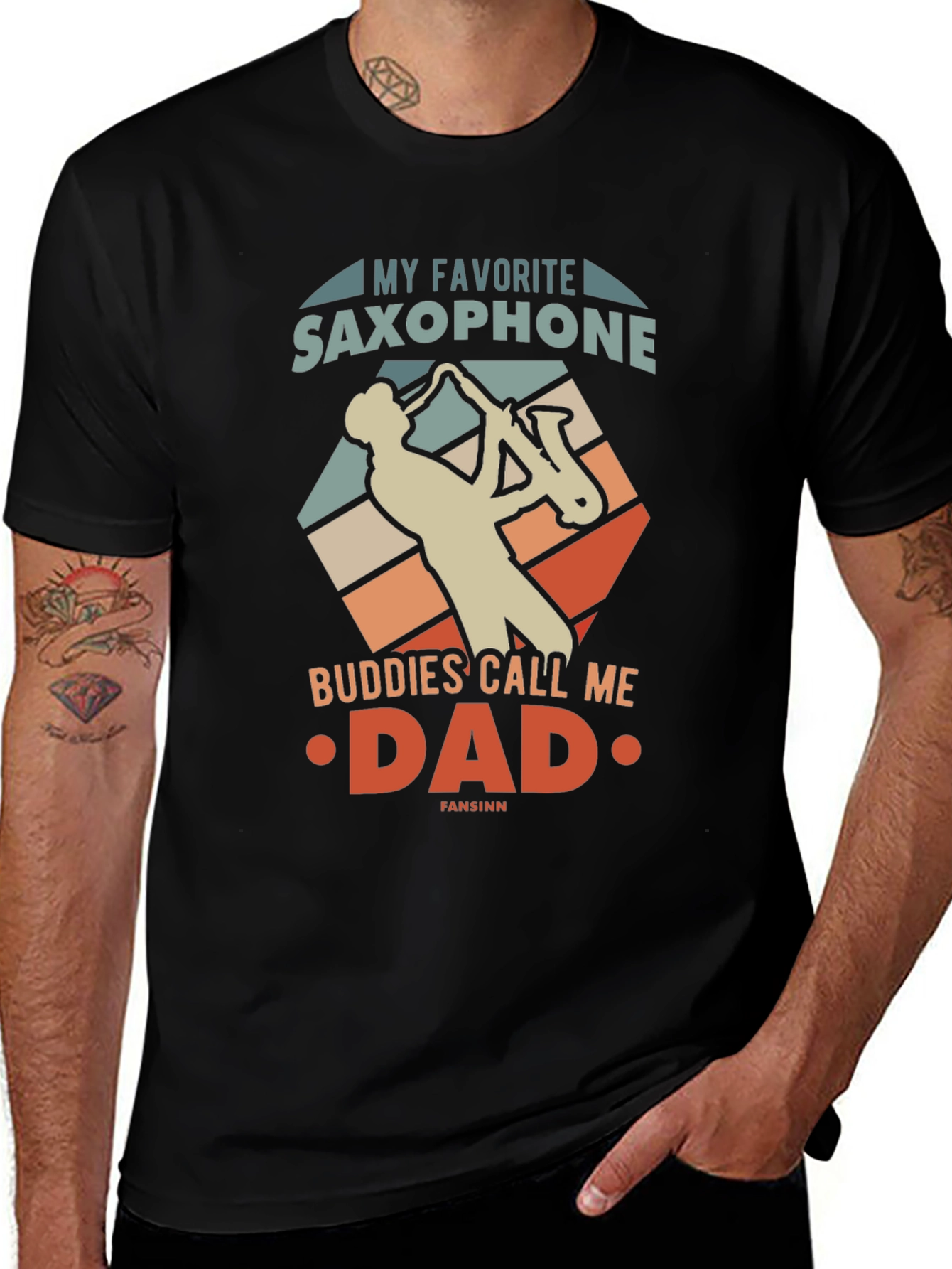Saxophone Dad Graphic Tee