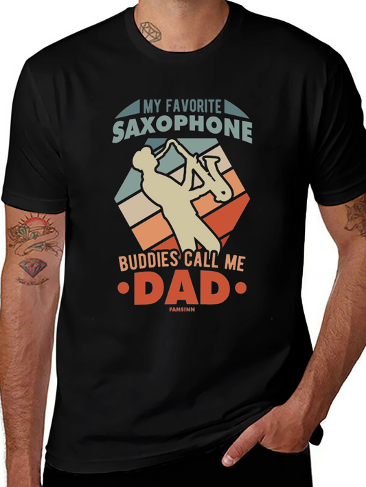 Saxophone Dad Graphic Tee