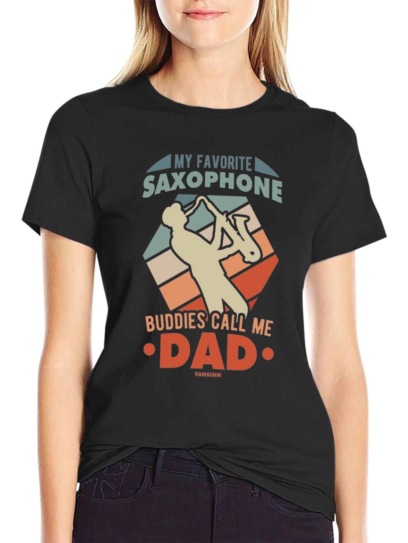 Saxophone Dad Graphic Tee