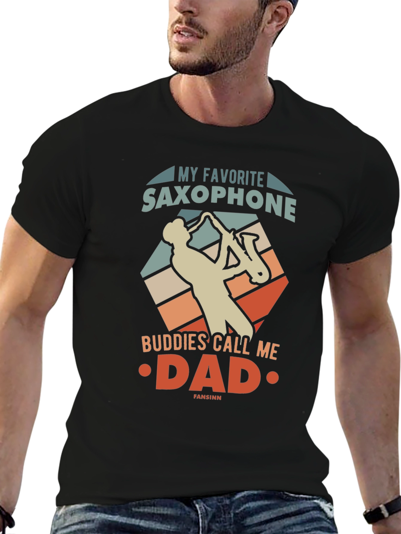 Saxophone Dad Graphic Tee