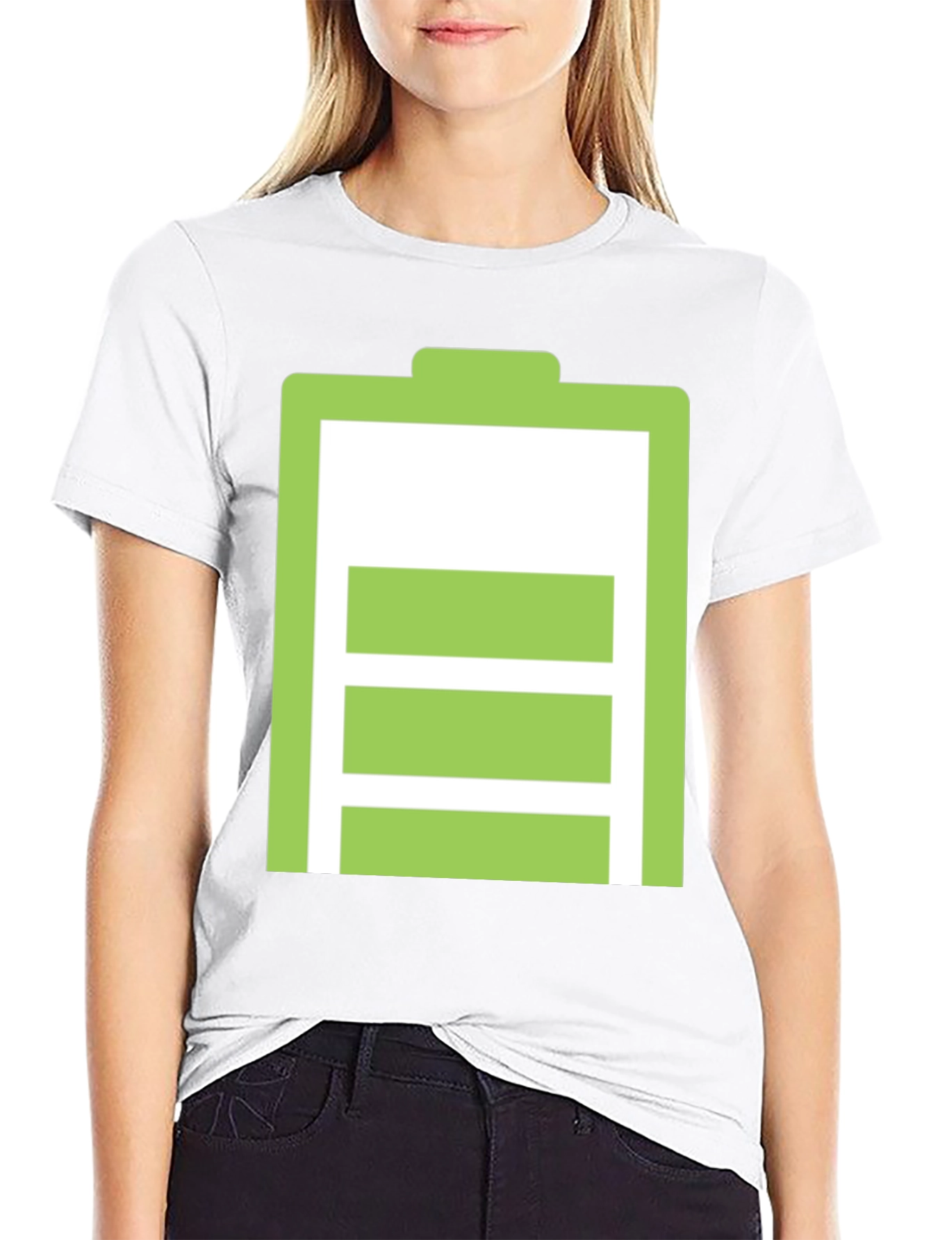 Battery Life Black T-Shirt - Full Charge Graphic Tee