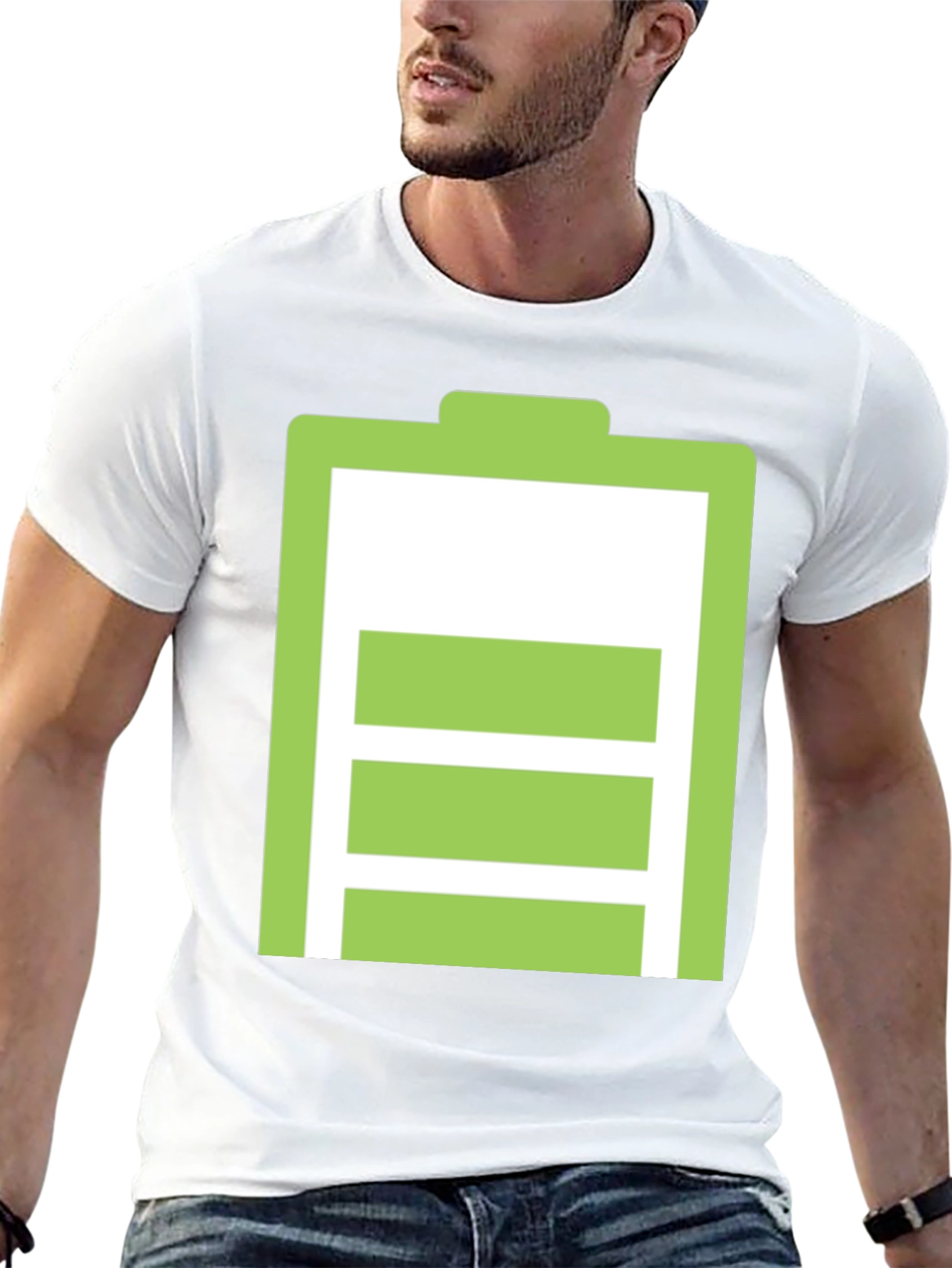 Battery Life Black T-Shirt - Full Charge Graphic Tee
