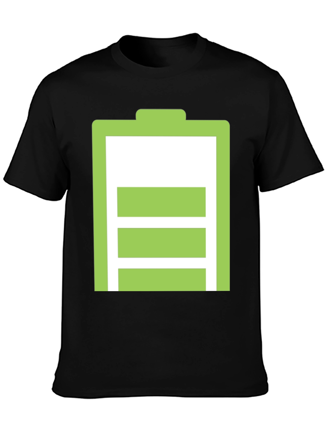 Battery Life Black T-Shirt - Full Charge Graphic Tee