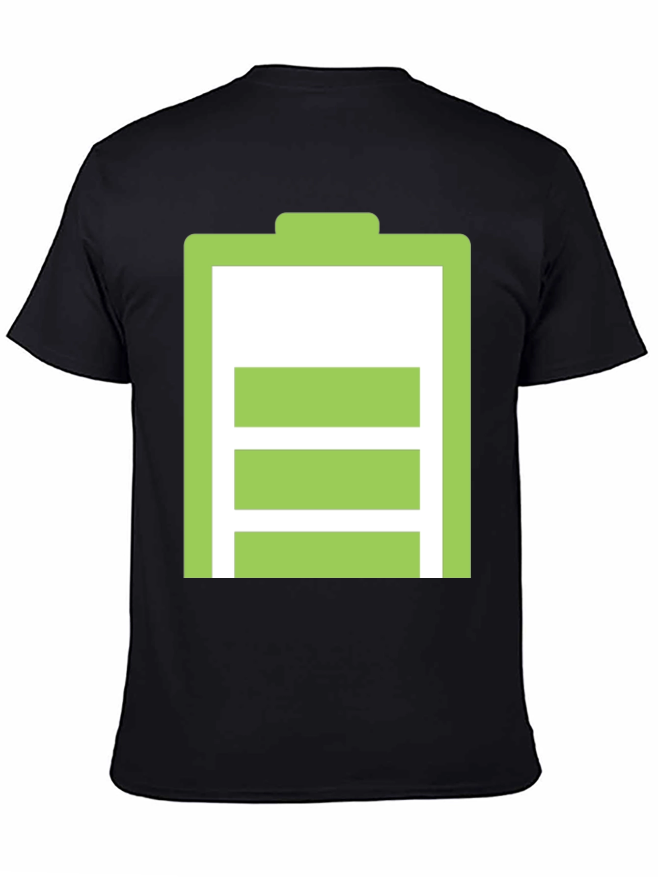 Battery Life Black T-Shirt - Full Charge Graphic Tee