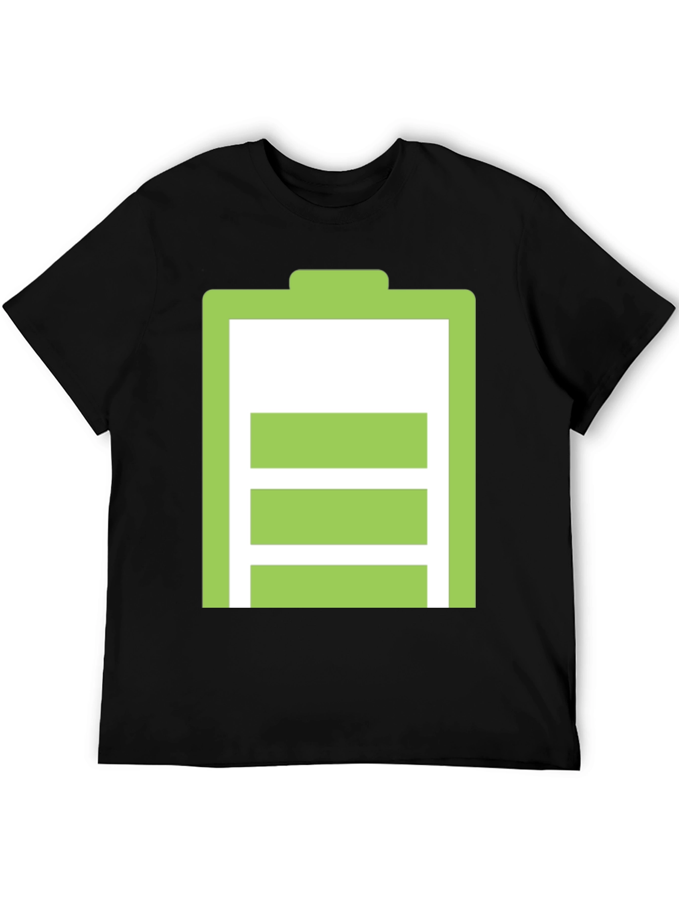 Battery Life Black T-Shirt - Full Charge Graphic Tee