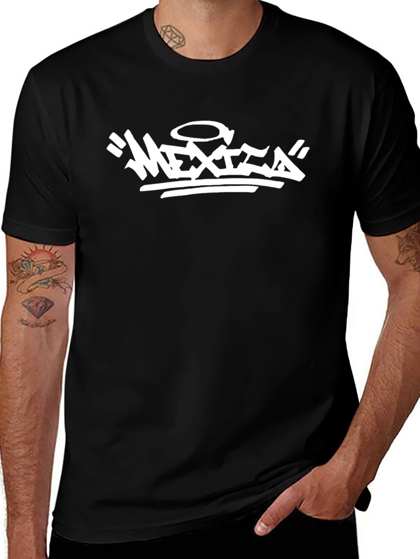 Mexico Graphic Tee - Black Cotton T-Shirt