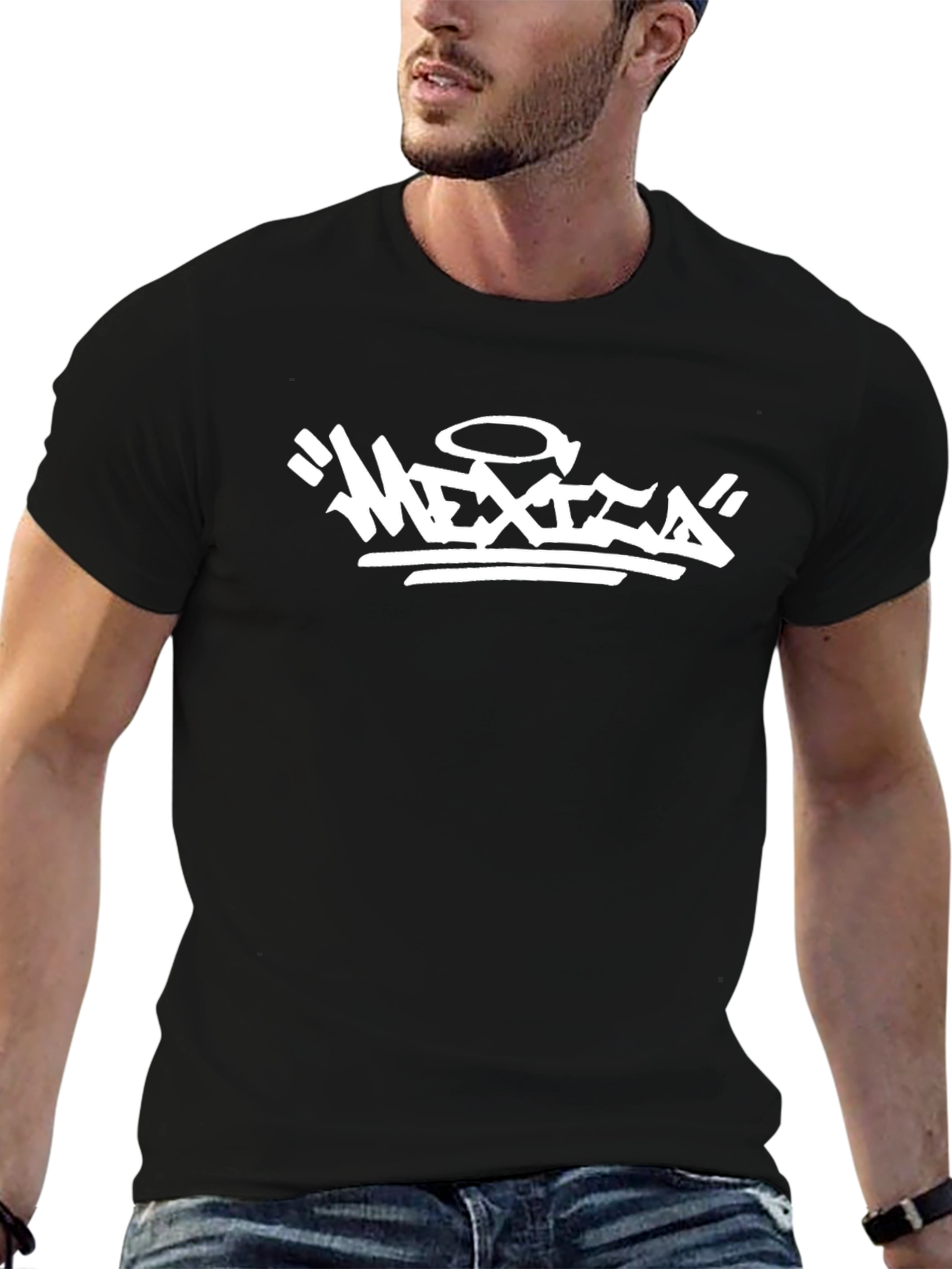 Mexico Graphic Tee - Black Cotton T-Shirt