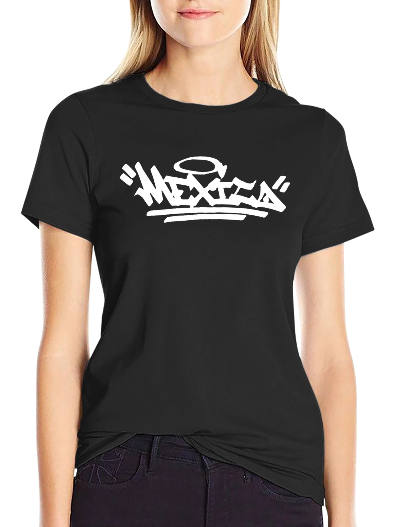 Mexico Graphic Tee - Black Cotton T-Shirt