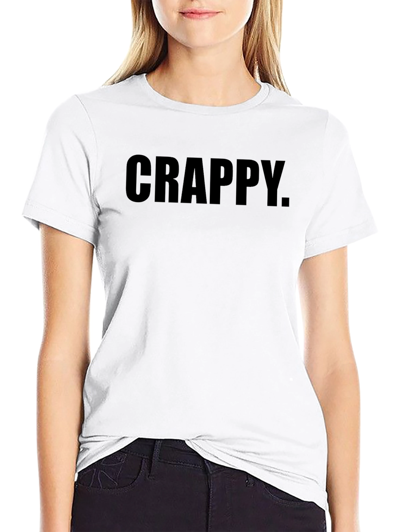 Crappy Graphic Tee - Black Casual T-Shirt
