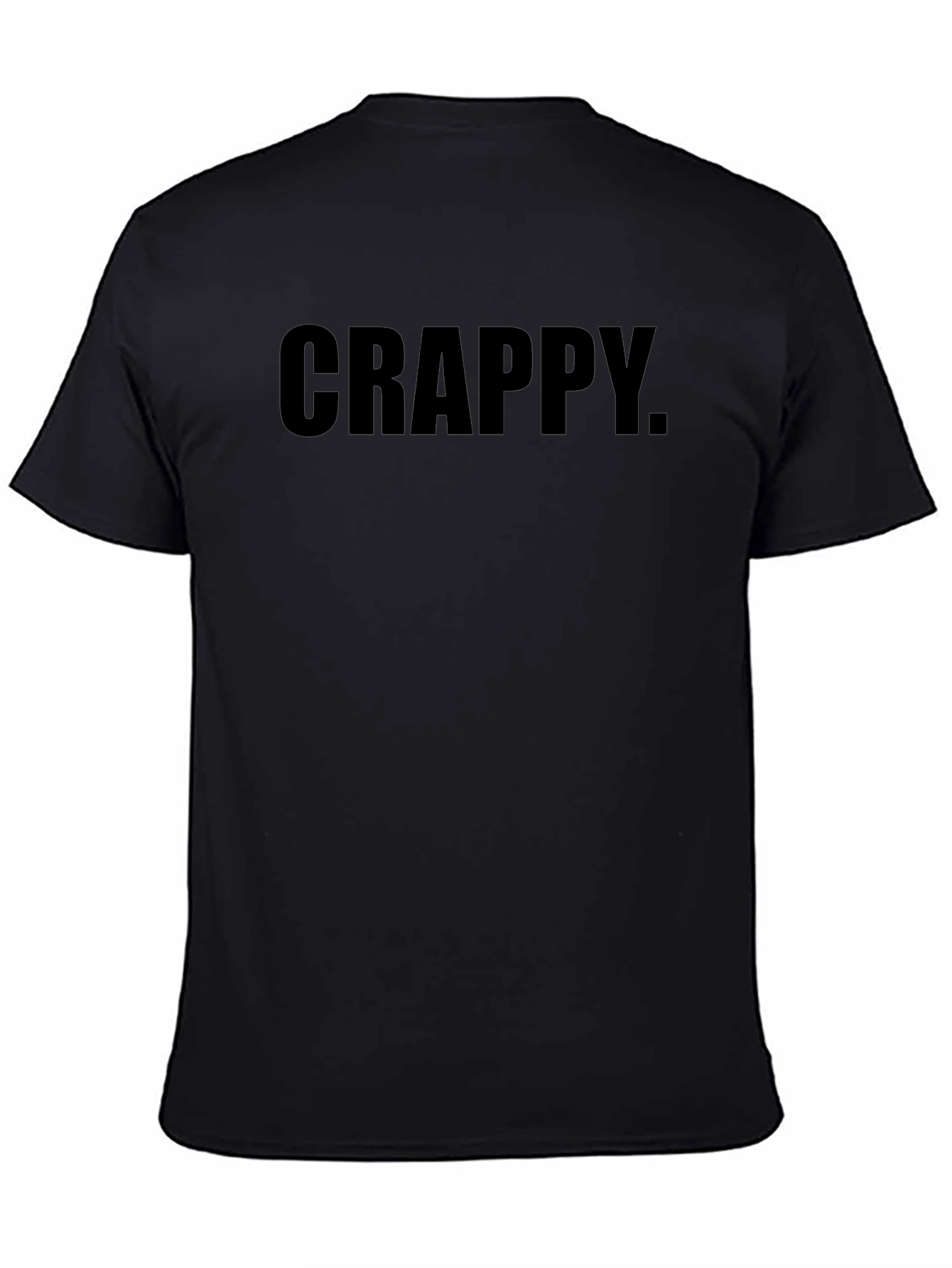 Crappy Graphic Tee - Black Casual T-Shirt