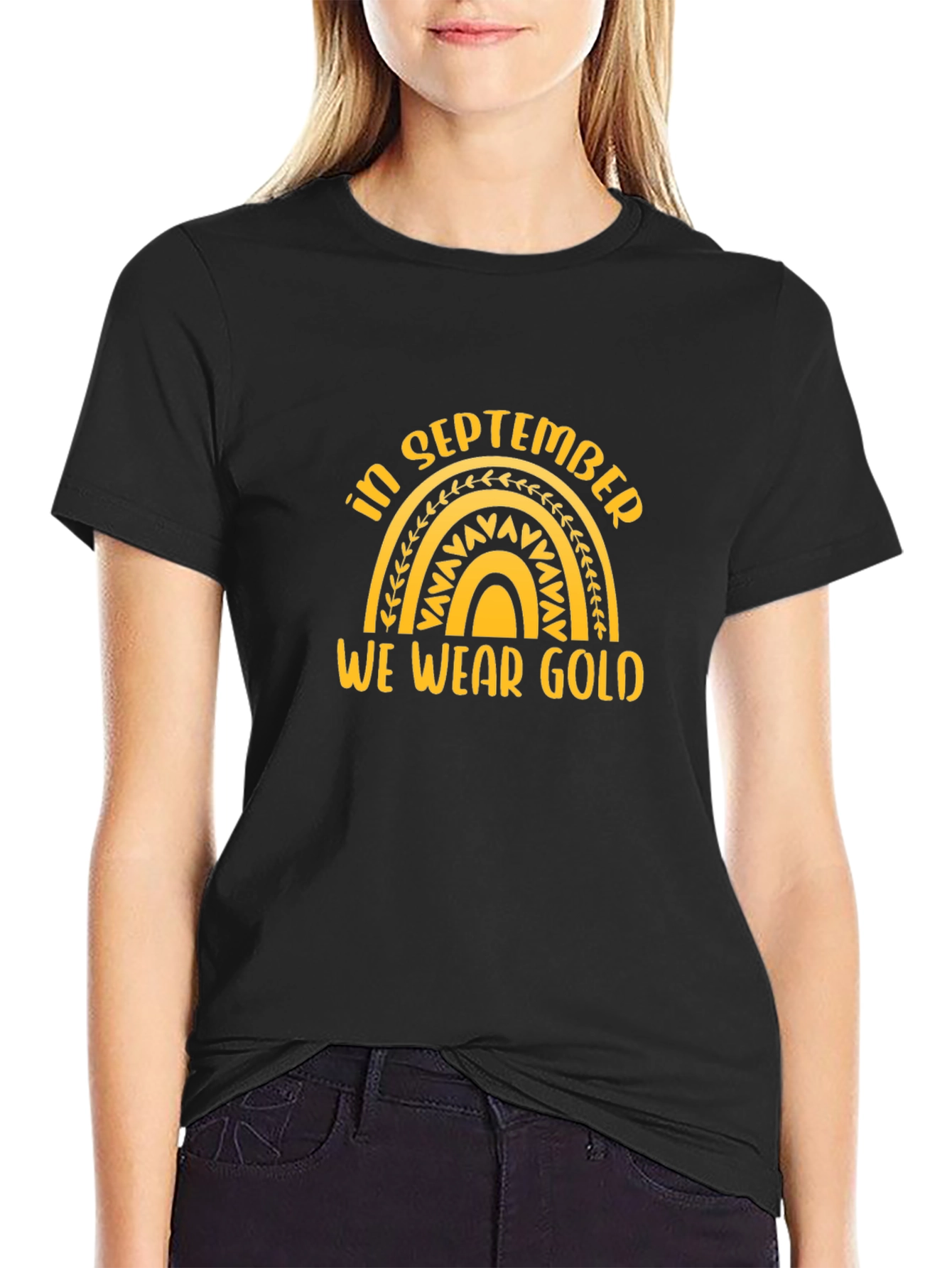 In September We Wear Gold Awareness T-Shirt