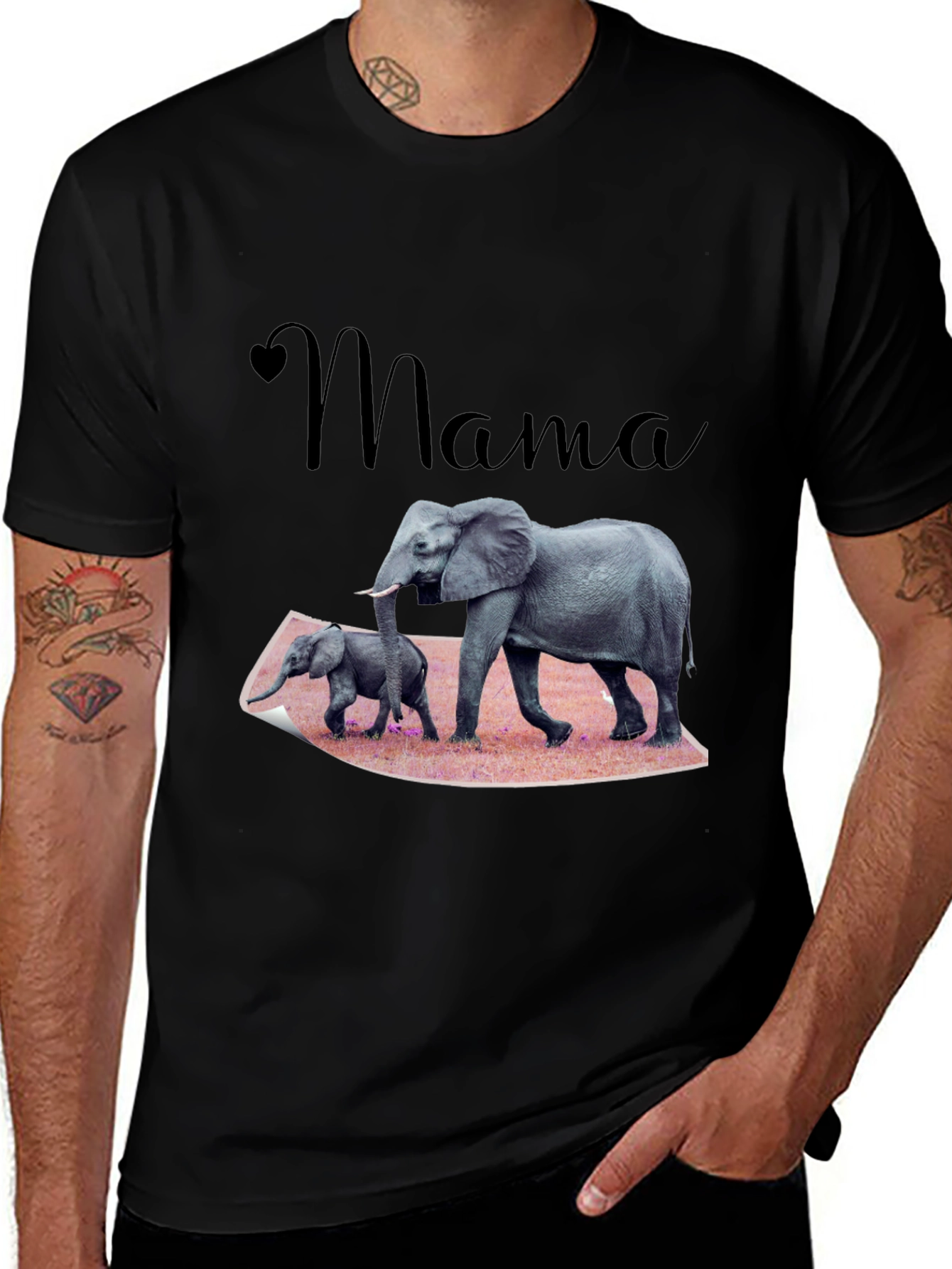 Mama Elephant T-Shirt Family Love Tee
