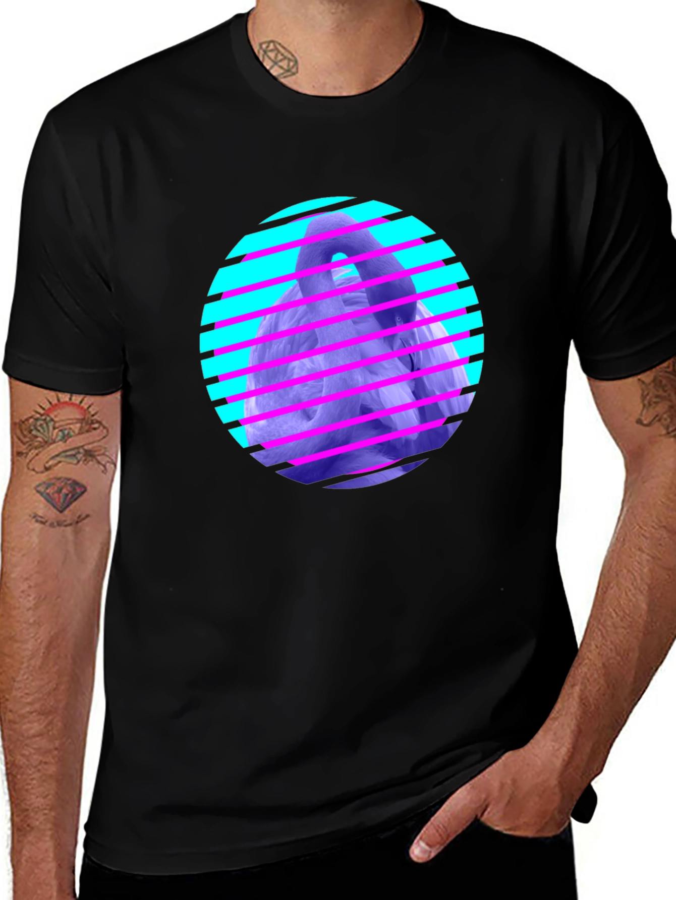 Retro Vaporwave Gorilla Graphic Tee