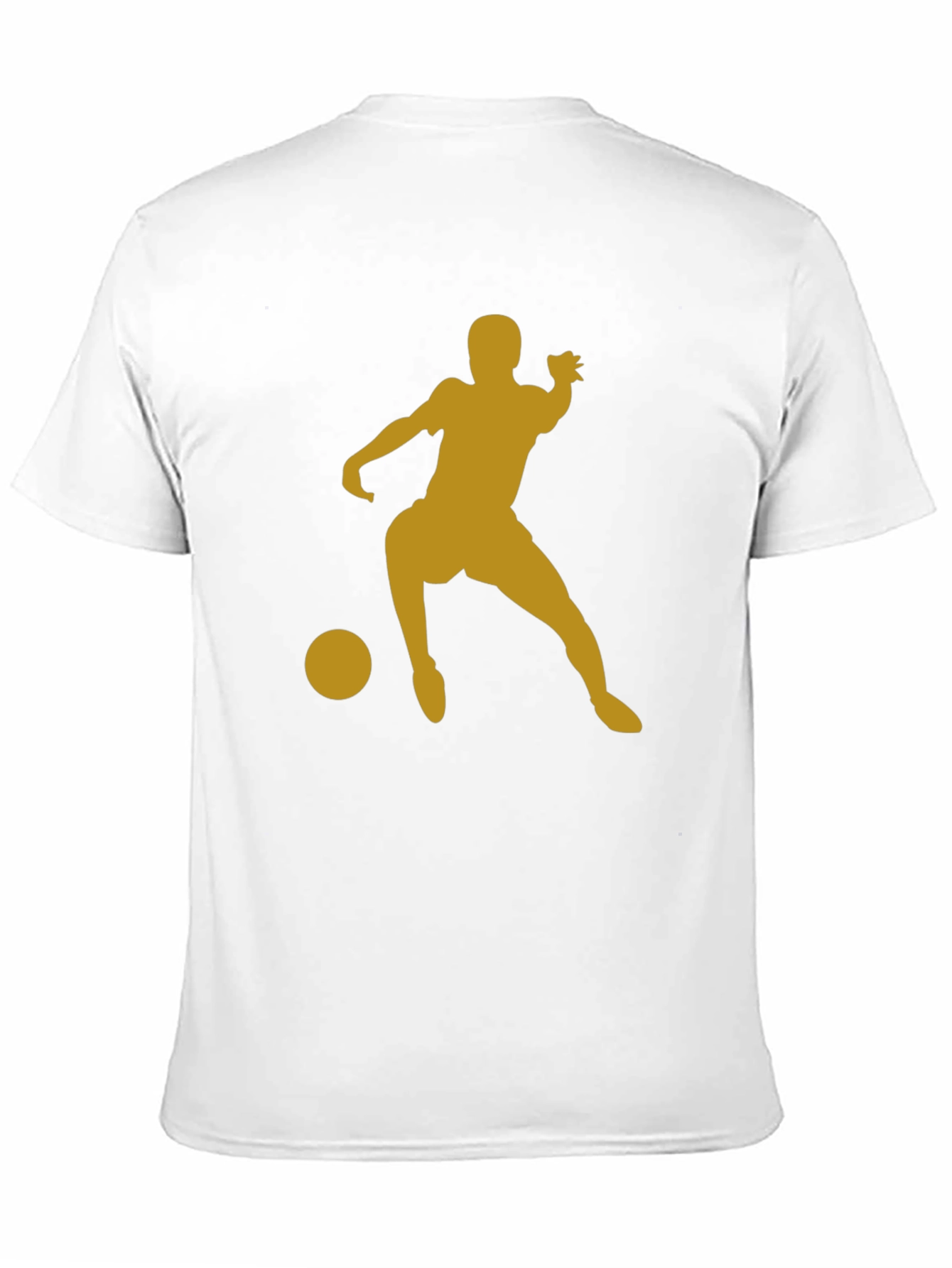 Soccer Player Graphic Tee - Black Cotton T-Shirt