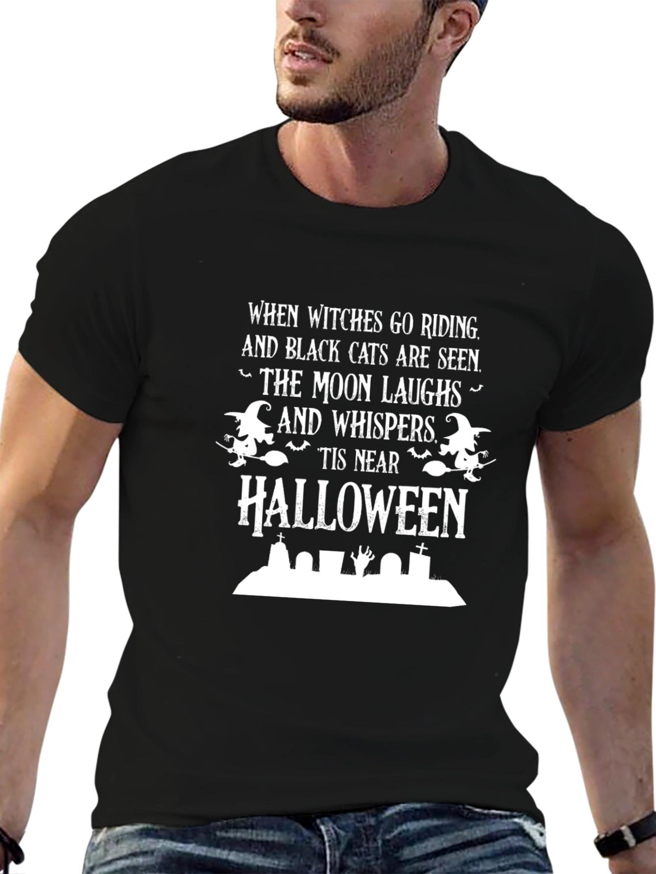 Halloween Witches T-Shirt - Moon Laughs Design