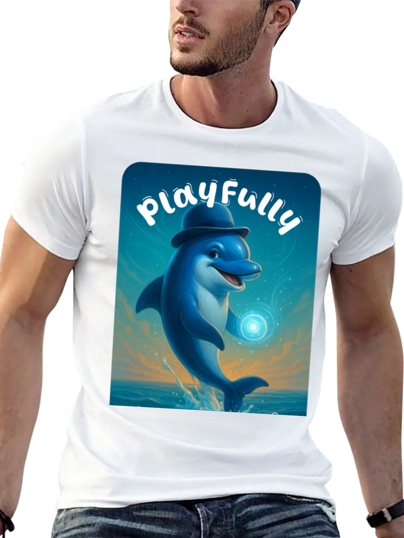 Playful Dolphin Graphic Tee