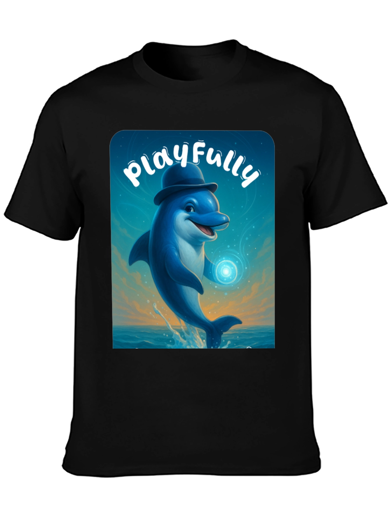 Playful Dolphin Graphic Tee