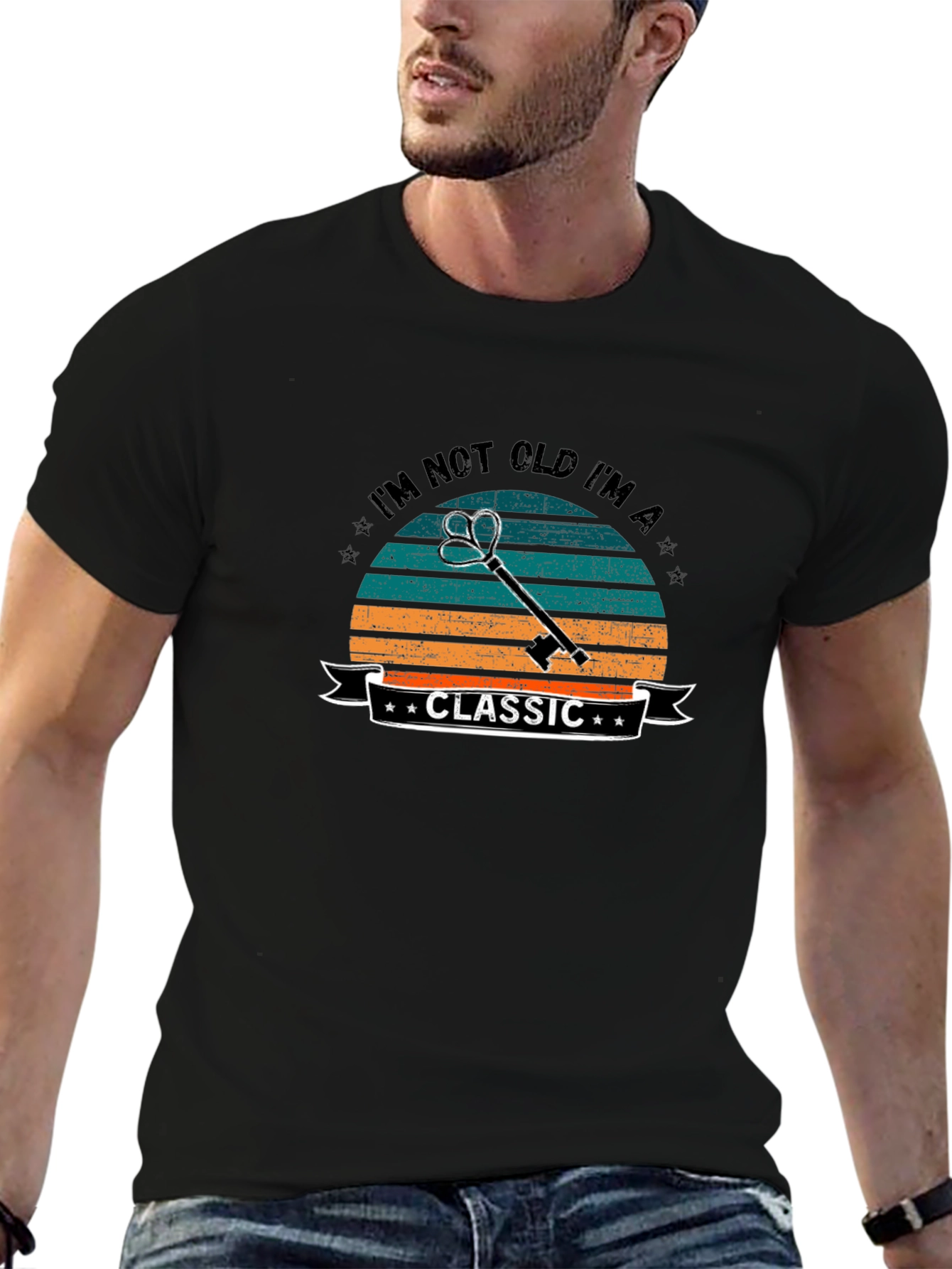 Classic Key Graphic Tee - Retro Style