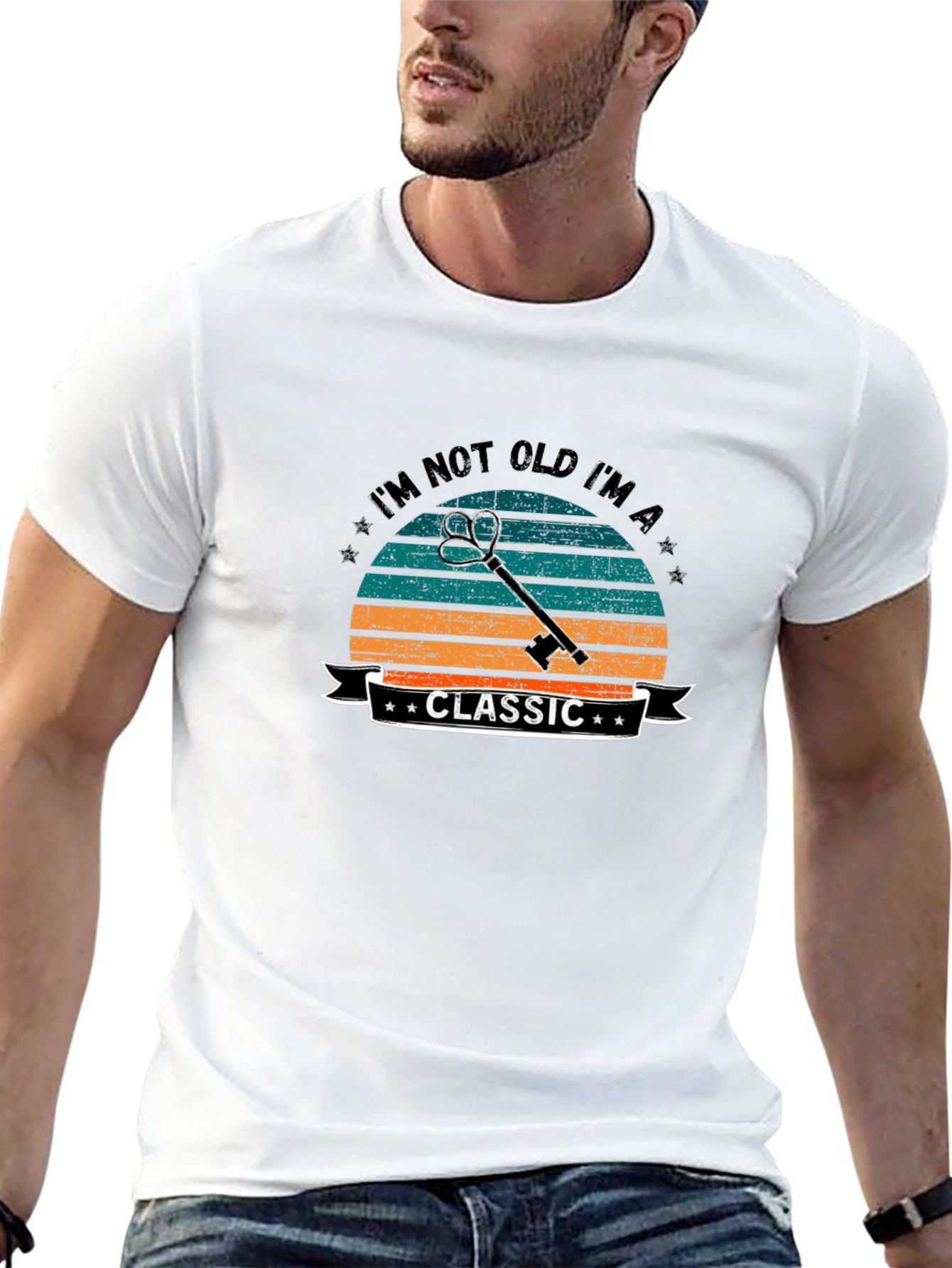 Classic Key Graphic Tee - Retro Style