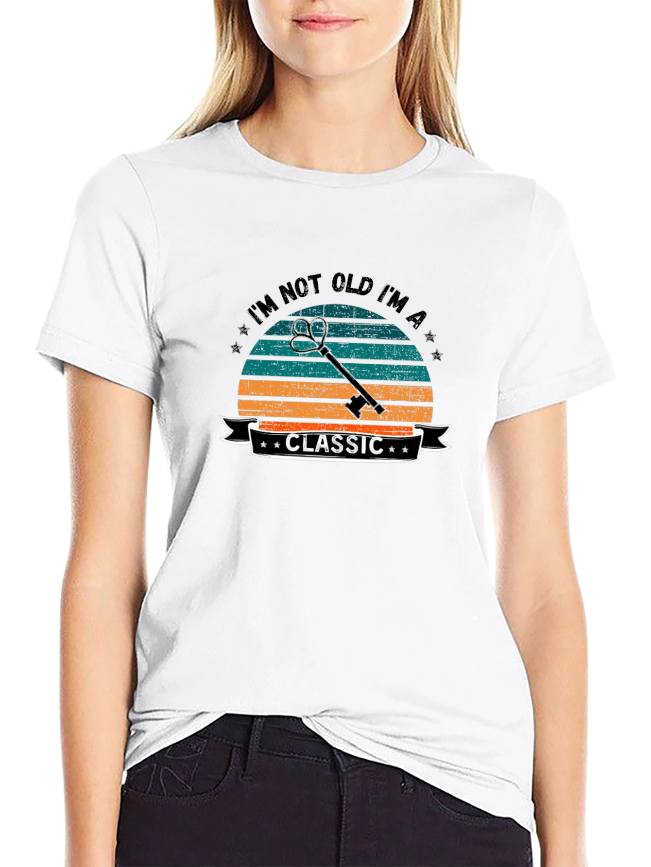 Classic Key Graphic Tee - Retro Style