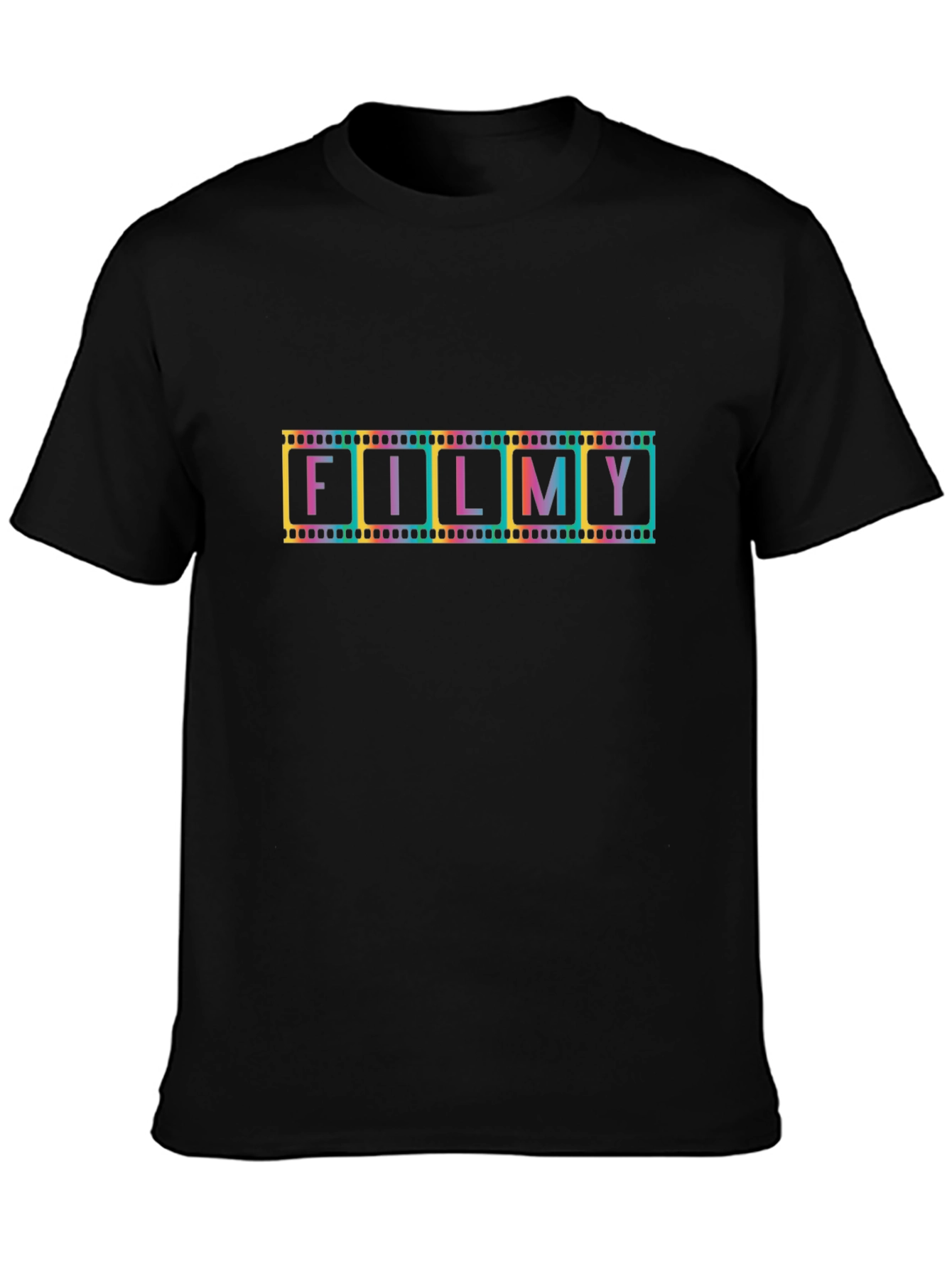 Filmy Graphic Tee - Classic Black Cotton T-Shirt