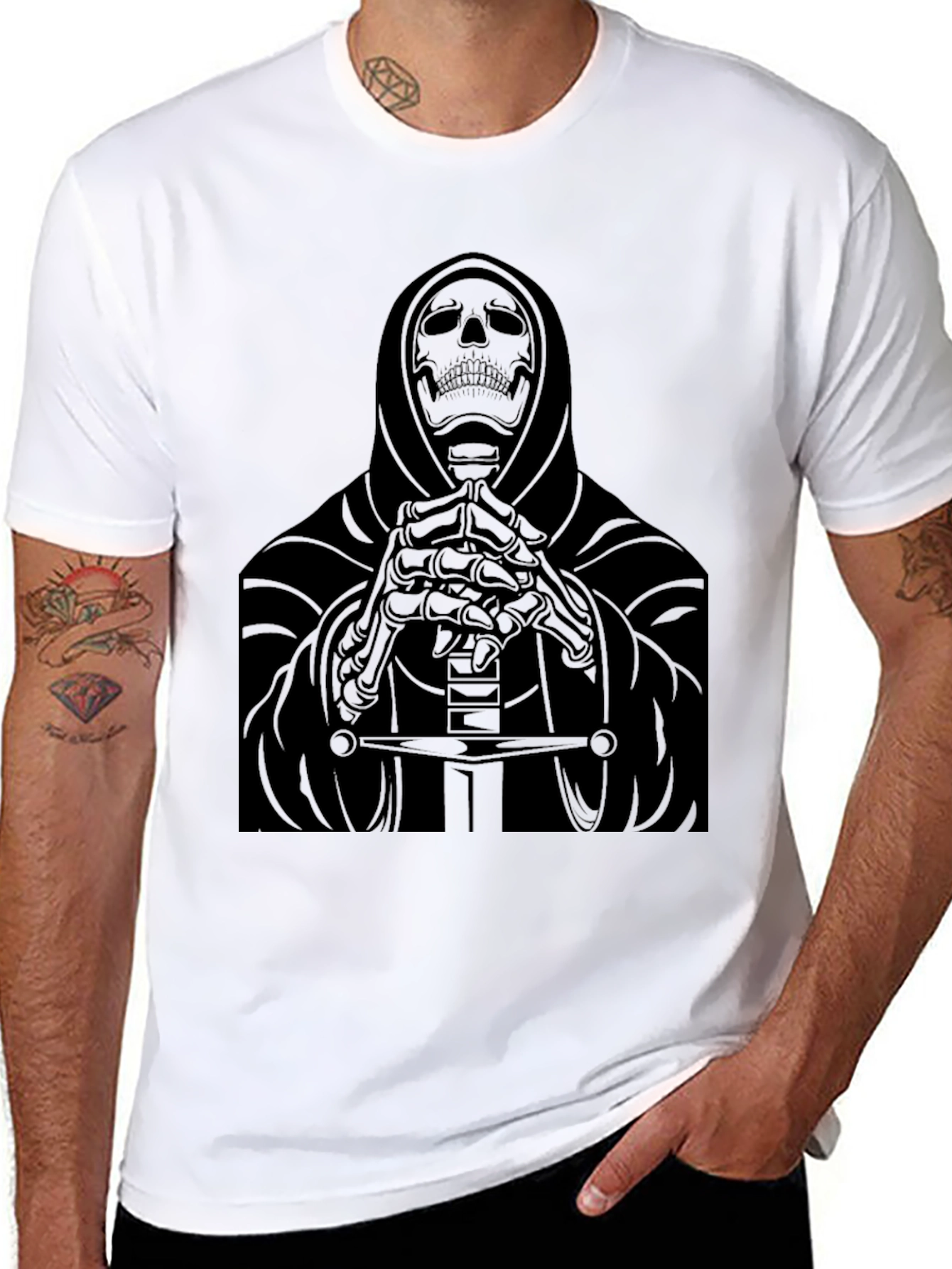 Grim Reaper Graphic Black T-Shirt
