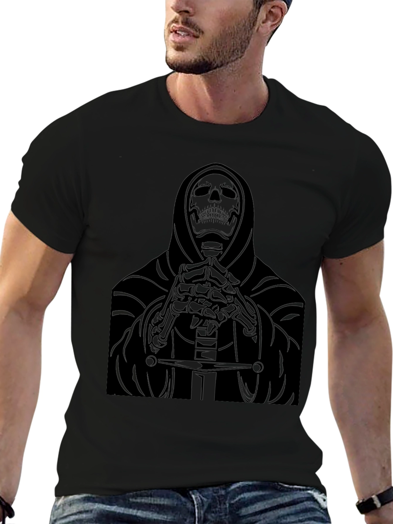 Grim Reaper Graphic Black T-Shirt