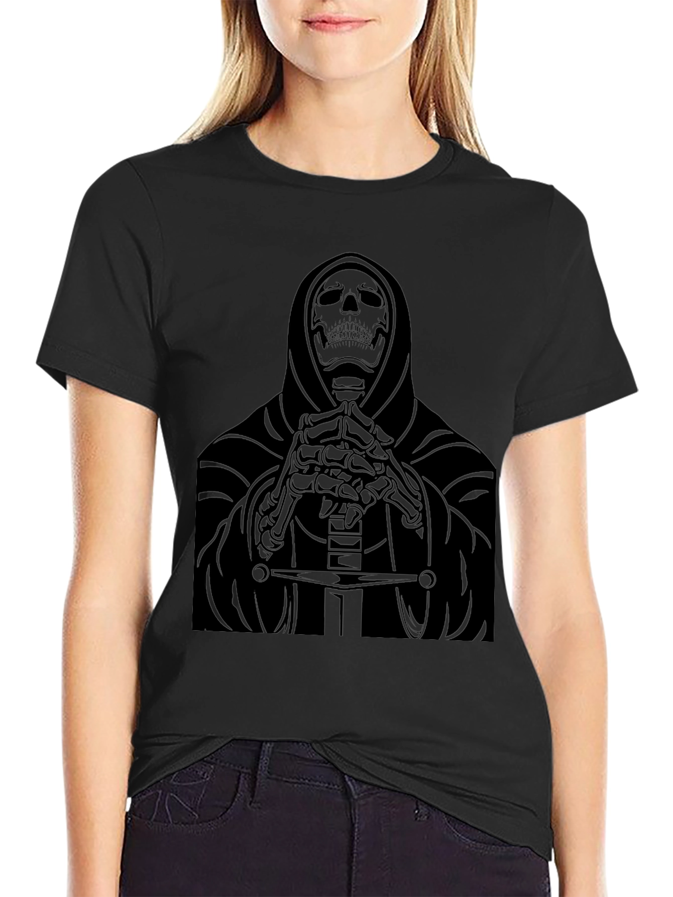 Grim Reaper Graphic Black T-Shirt