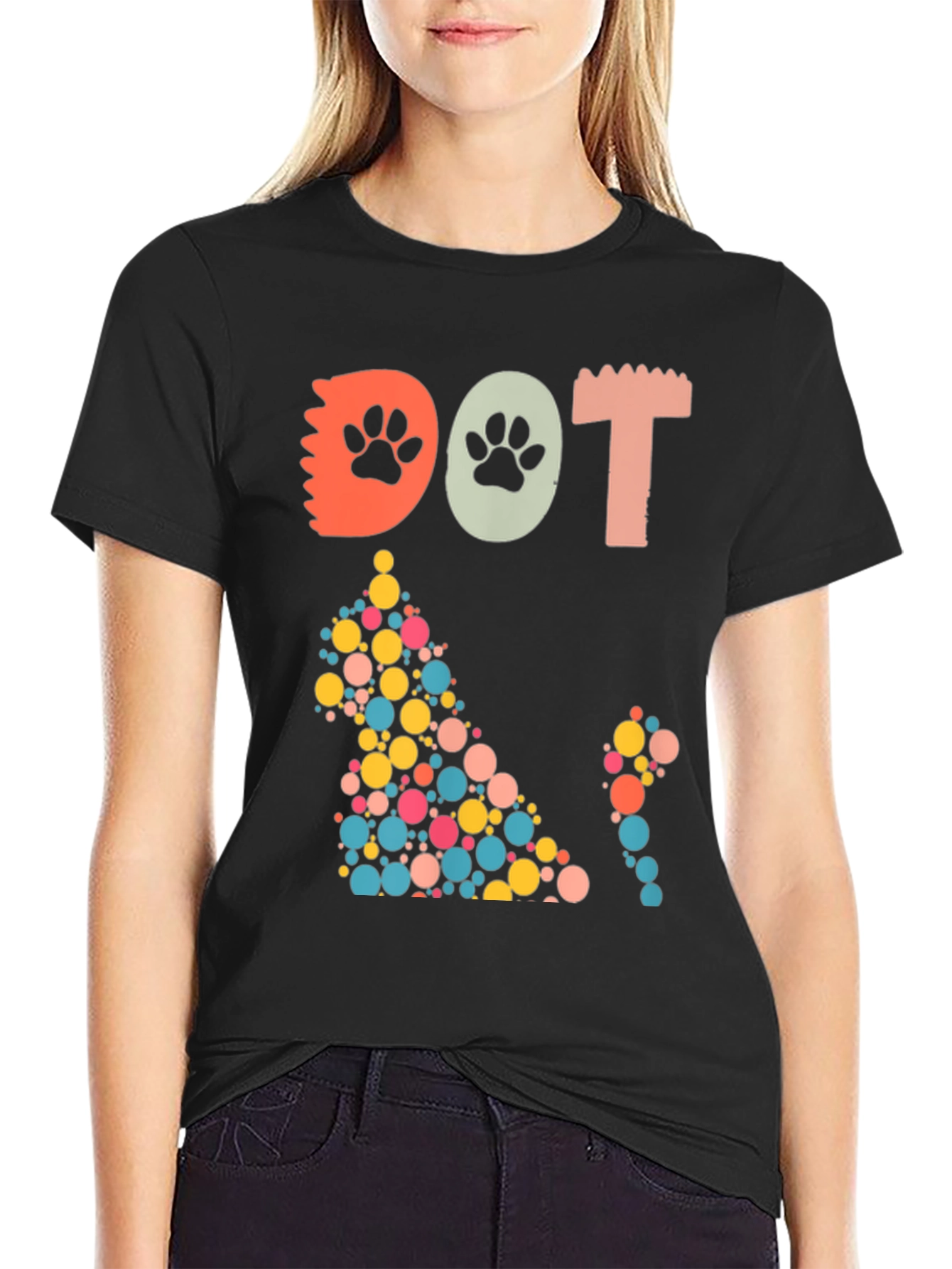 Dot Cat Paw Print Tee
