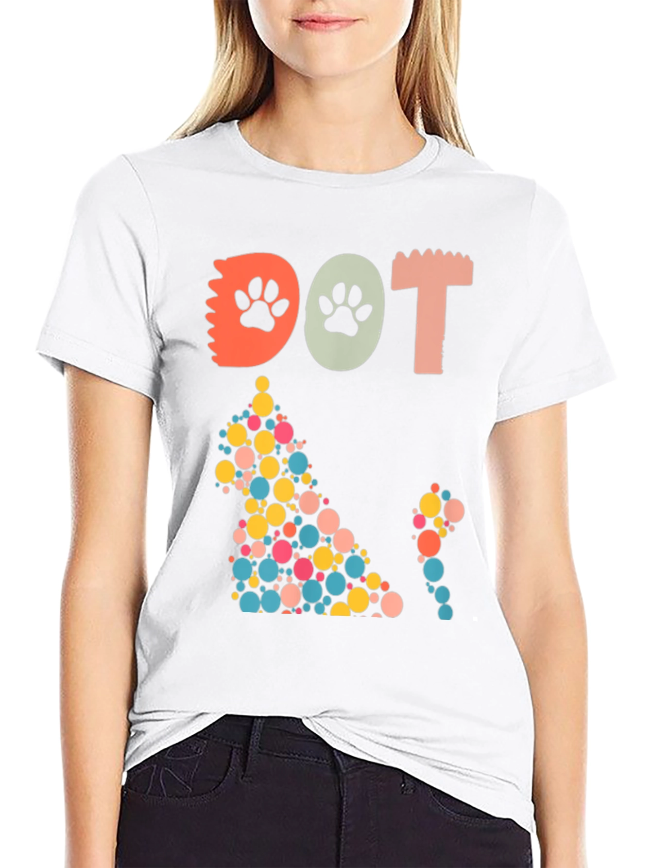 Dot Cat Paw Print Tee