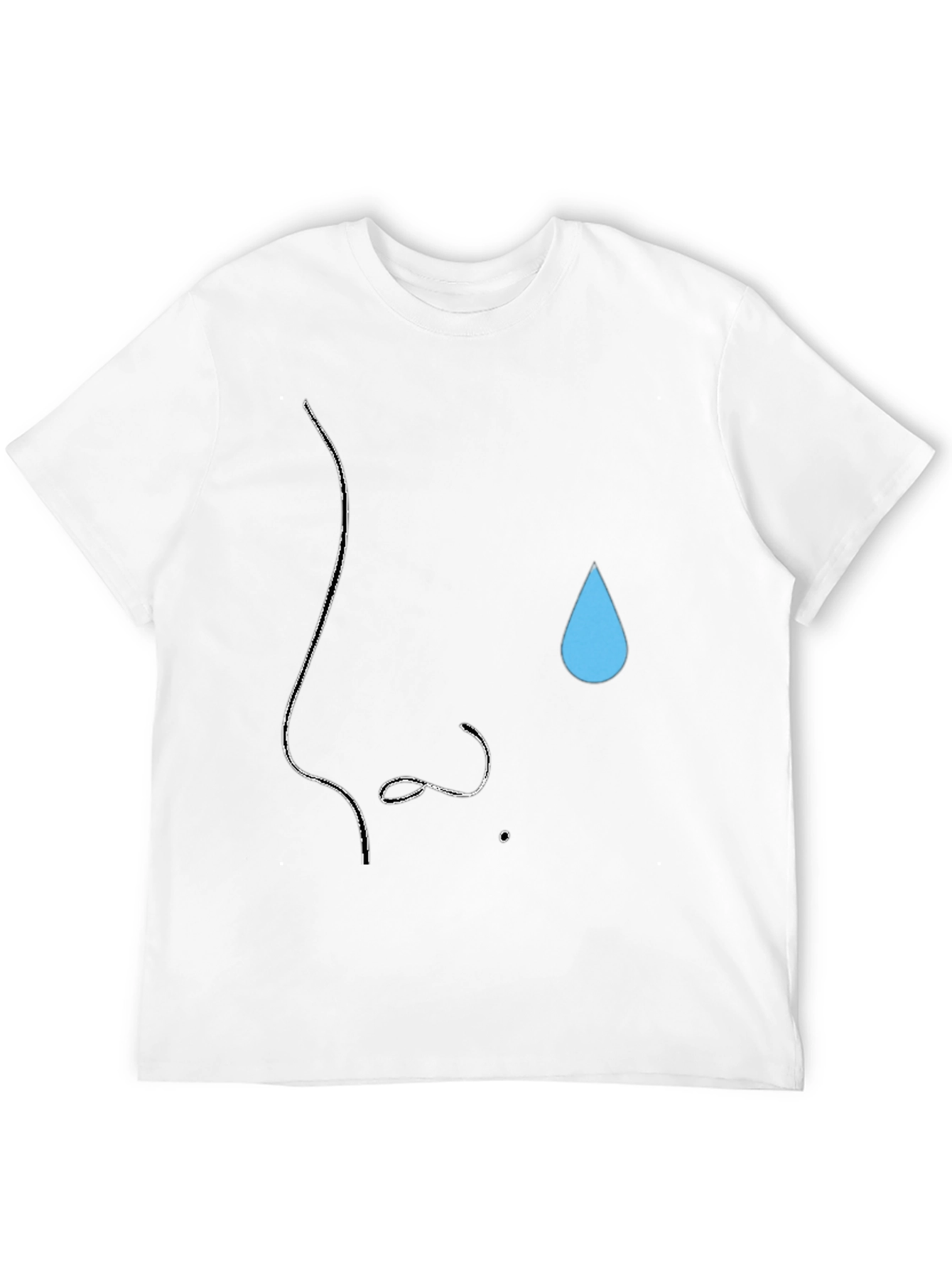 Minimalist Nose & Teardrop Black T-Shirt