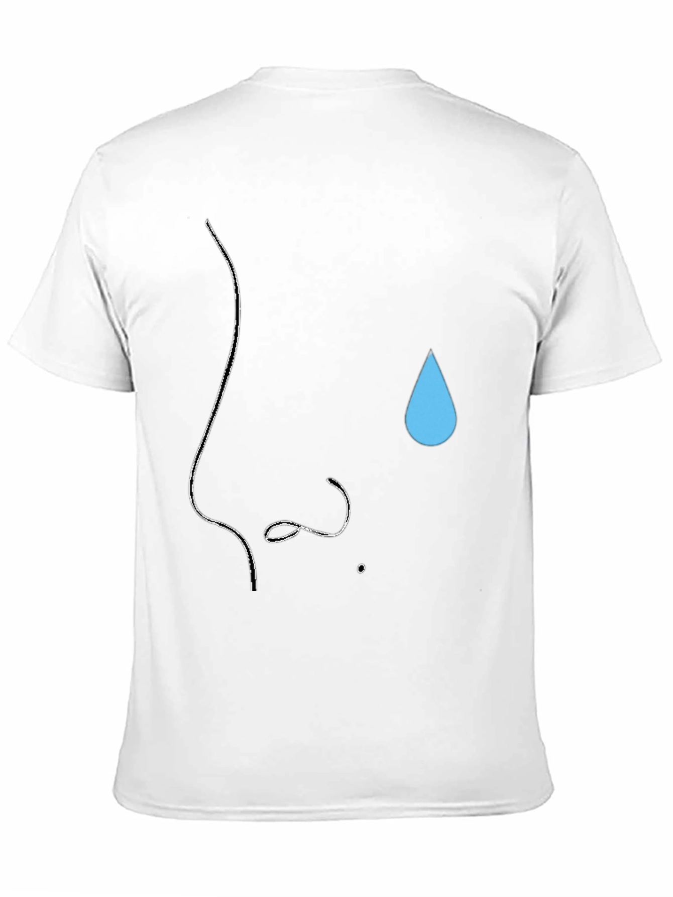 Minimalist Nose & Teardrop Black T-Shirt