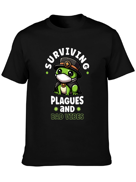 Surviving Plagues Funny Graphic T-Shirt