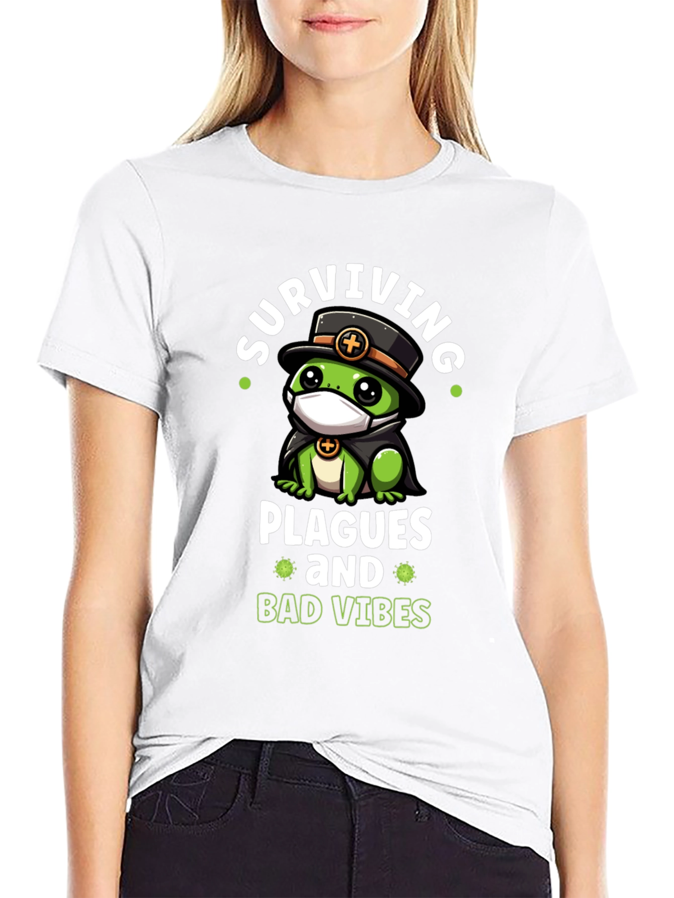 Surviving Plagues Funny Graphic T-Shirt