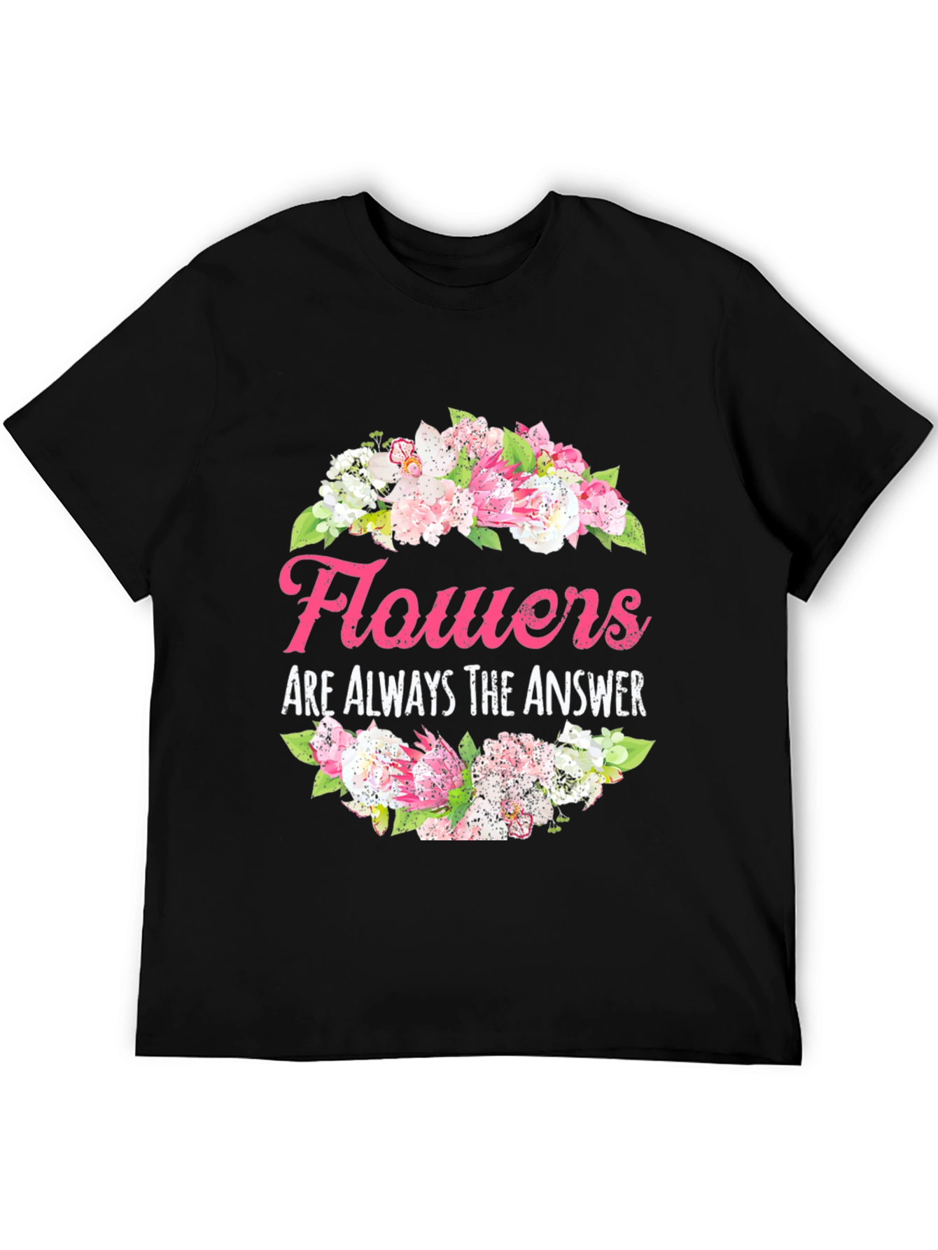 Floral Answer T-Shirt - Stylish Graphic Tee