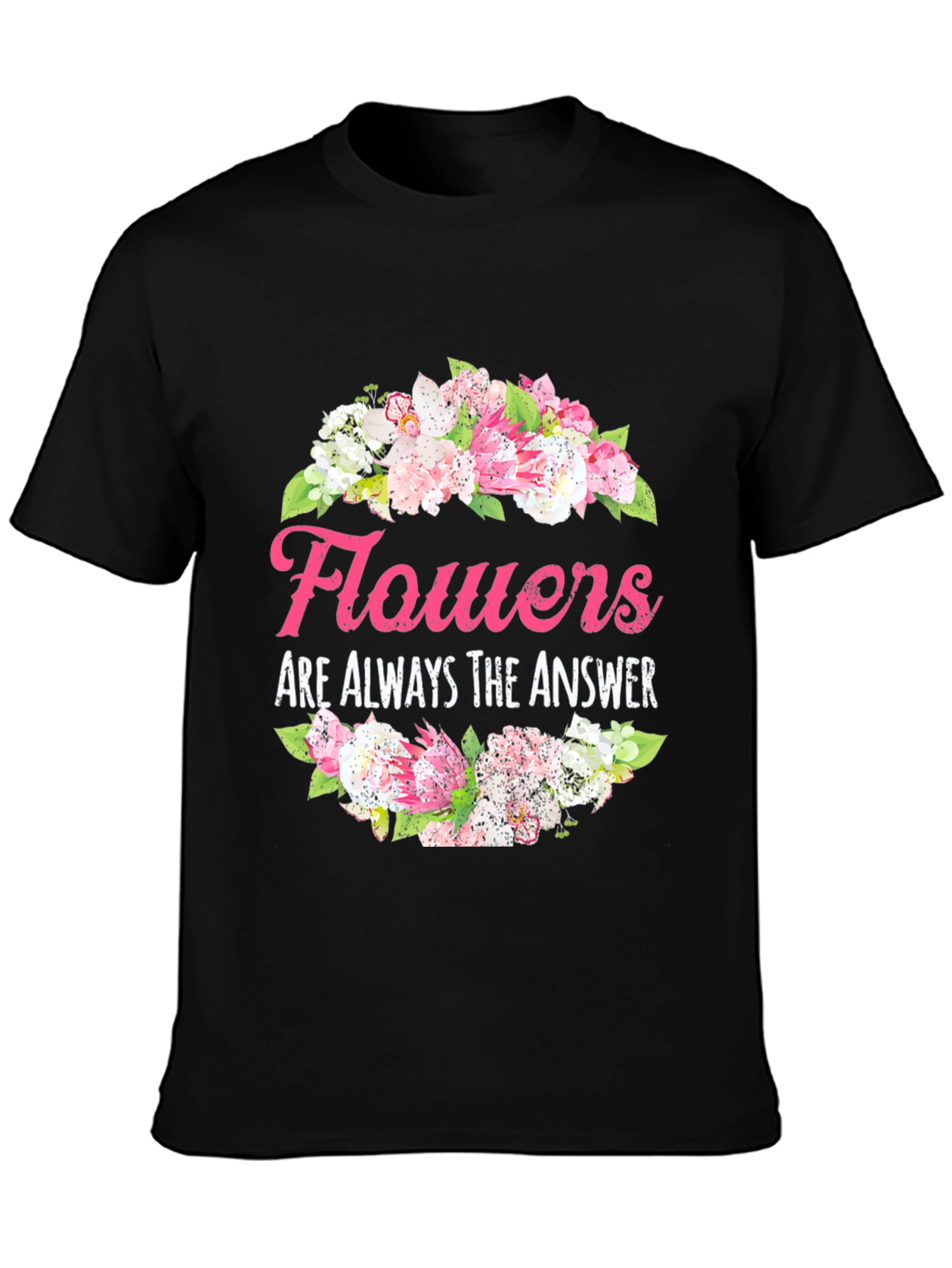 Floral Answer T-Shirt - Stylish Graphic Tee
