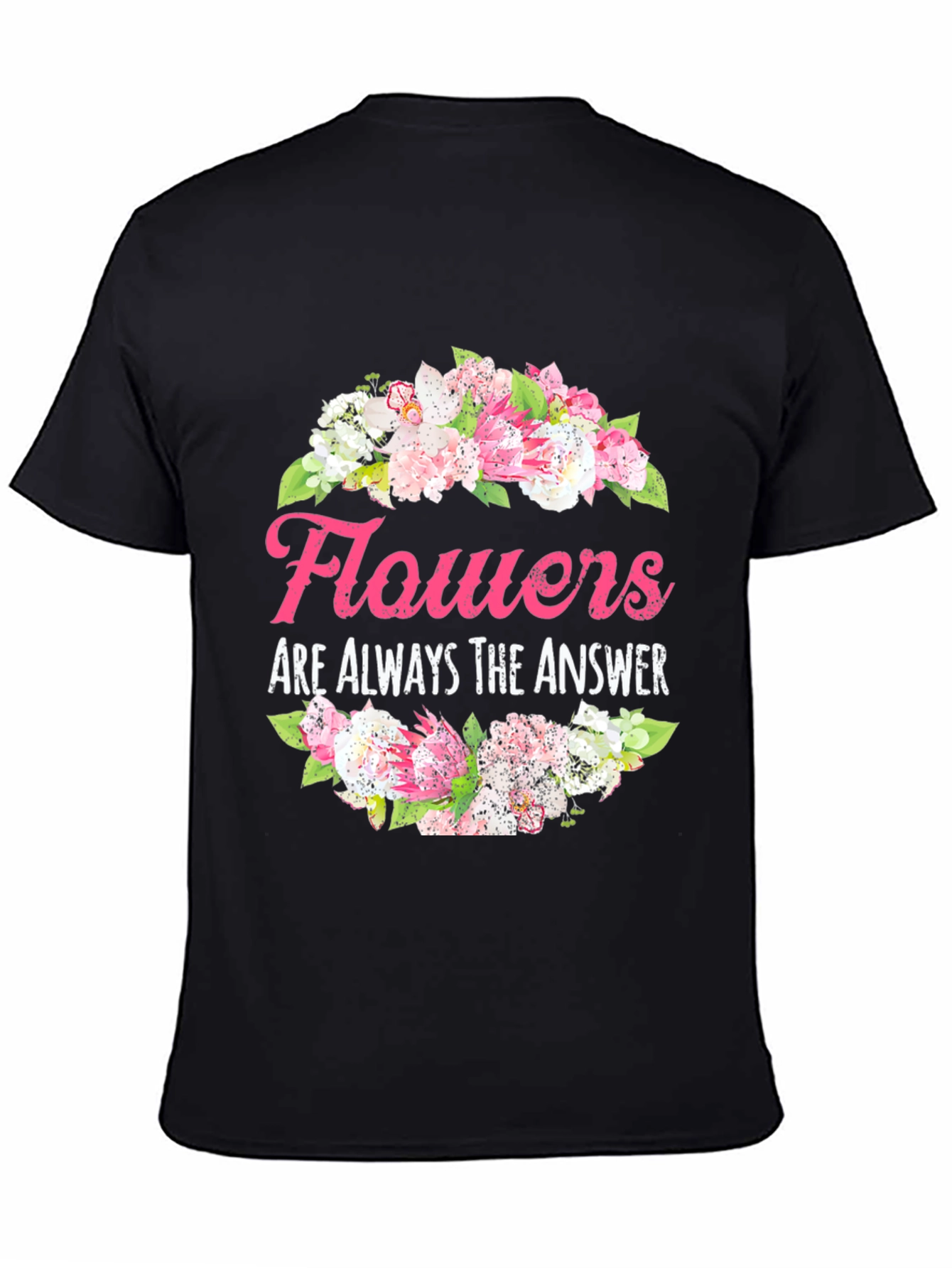 Floral Answer T-Shirt - Stylish Graphic Tee
