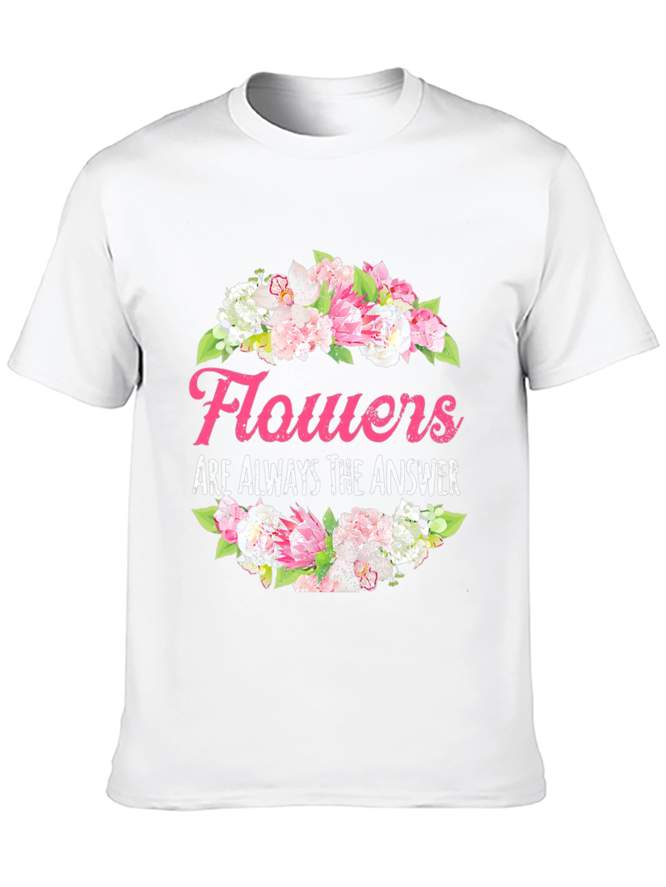 Floral Answer T-Shirt - Stylish Graphic Tee