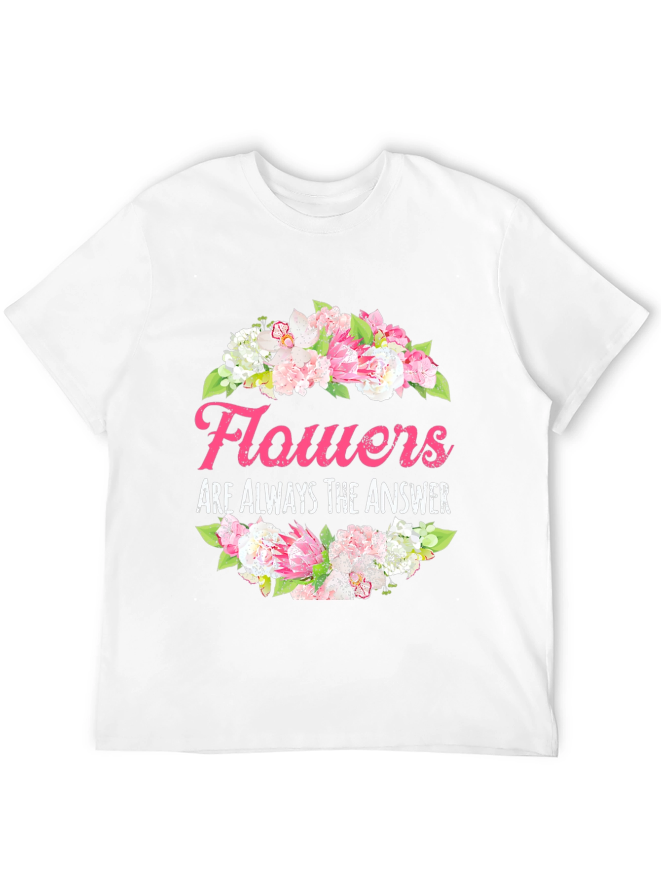 Floral Answer T-Shirt - Stylish Graphic Tee