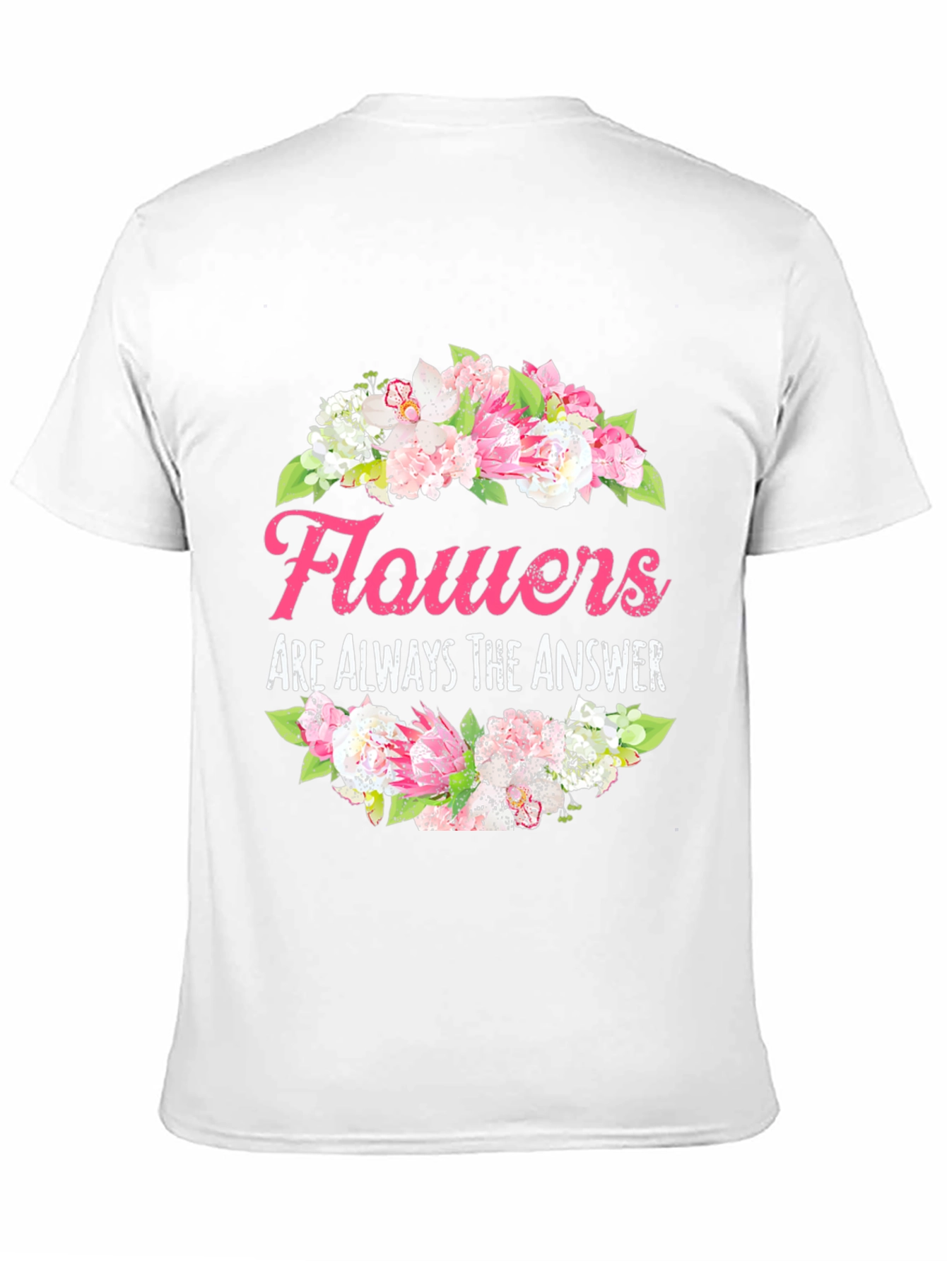 Floral Answer T-Shirt - Stylish Graphic Tee