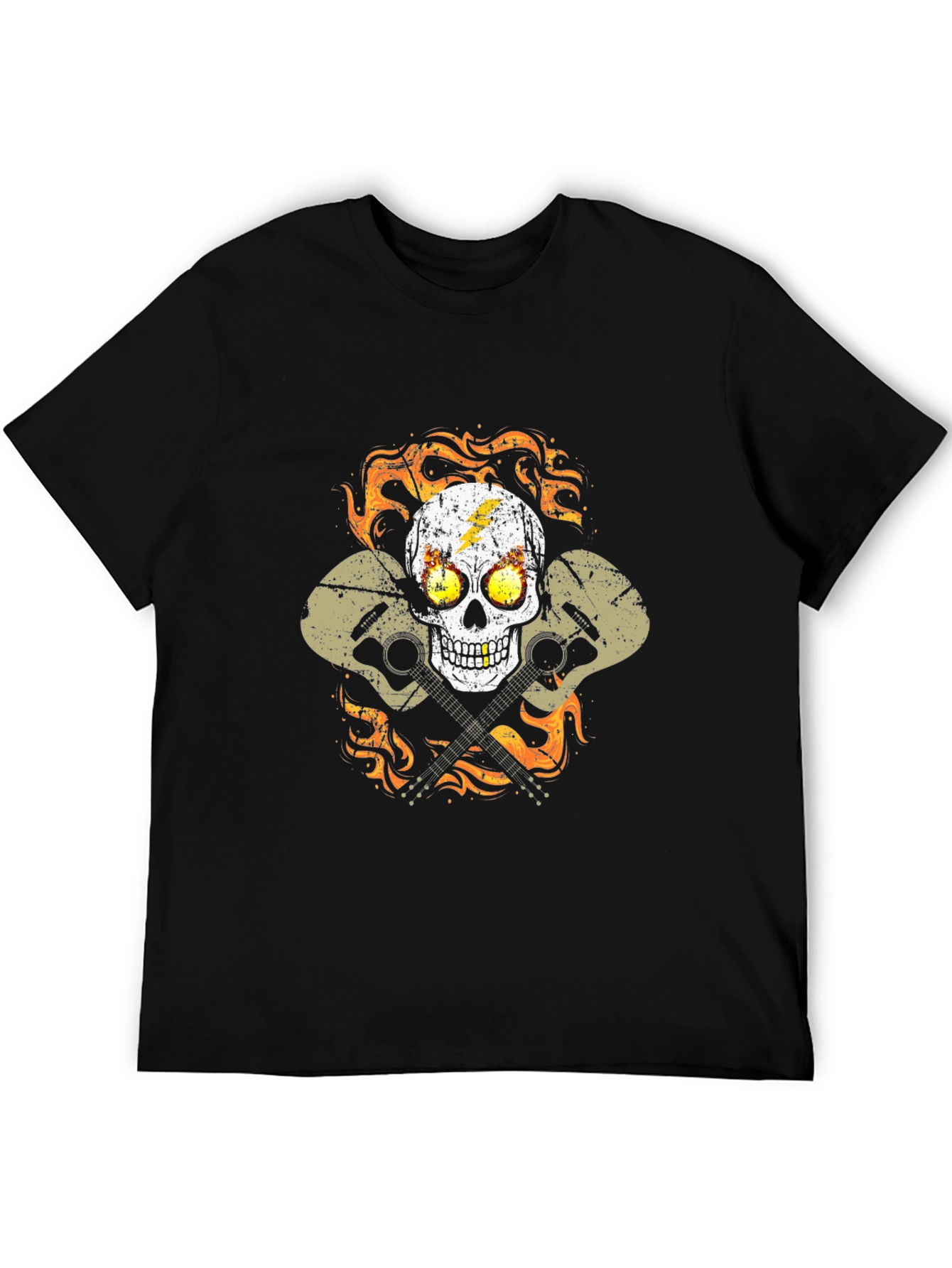 Skull & Guitars Graphic Tee - Rocker Style