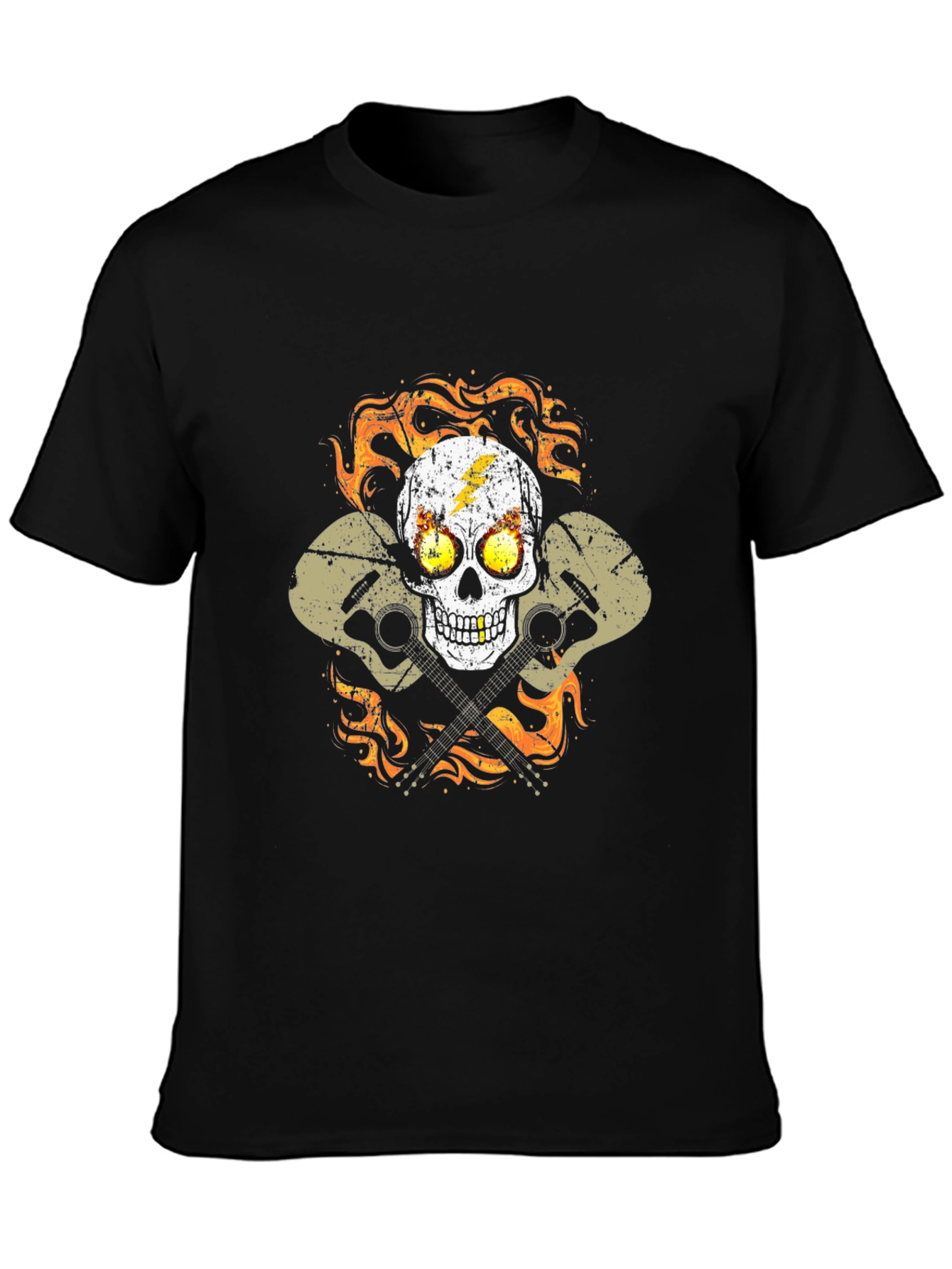 Skull & Guitars Graphic Tee - Rocker Style