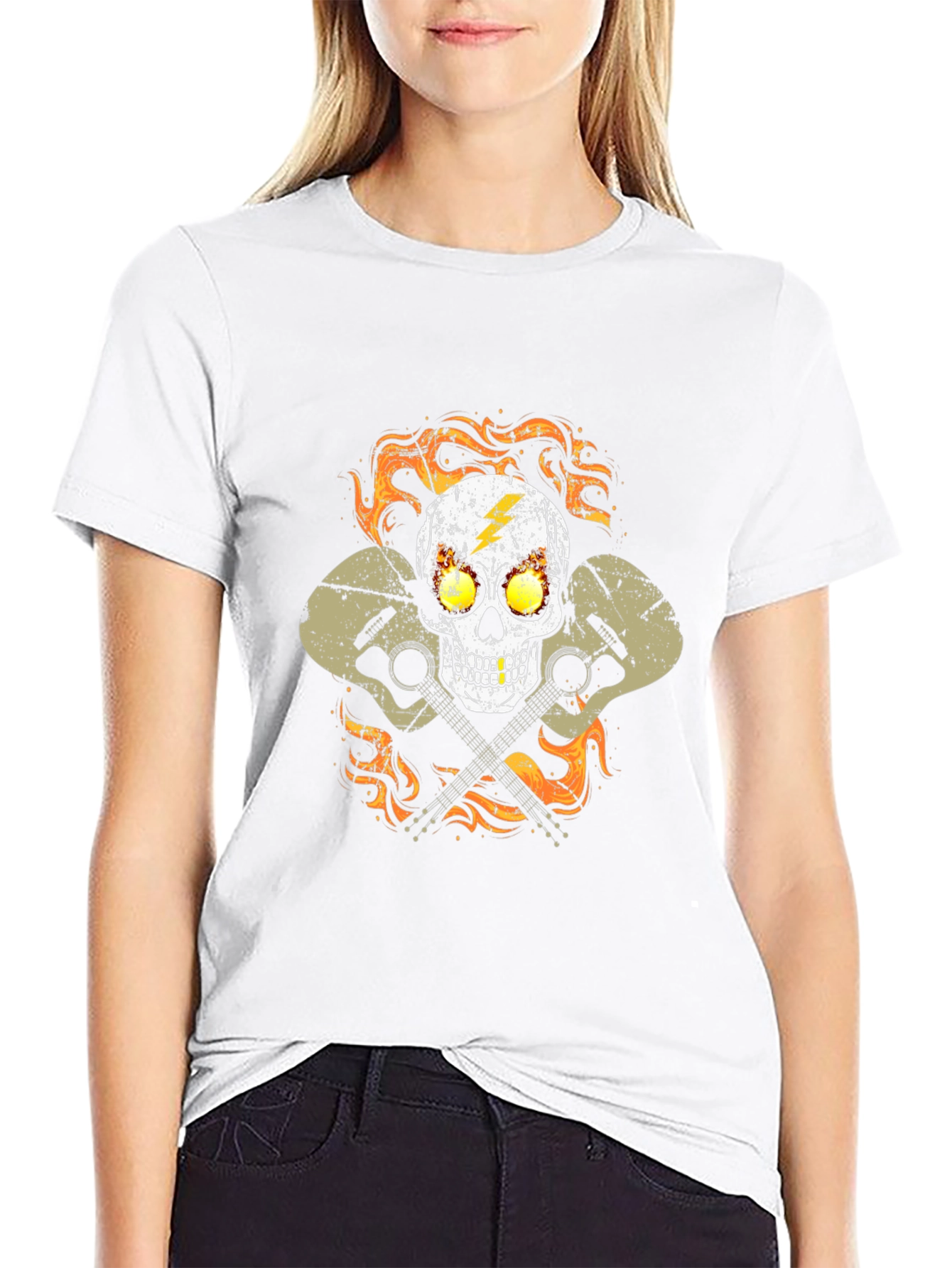 Skull & Guitars Graphic Tee - Rocker Style