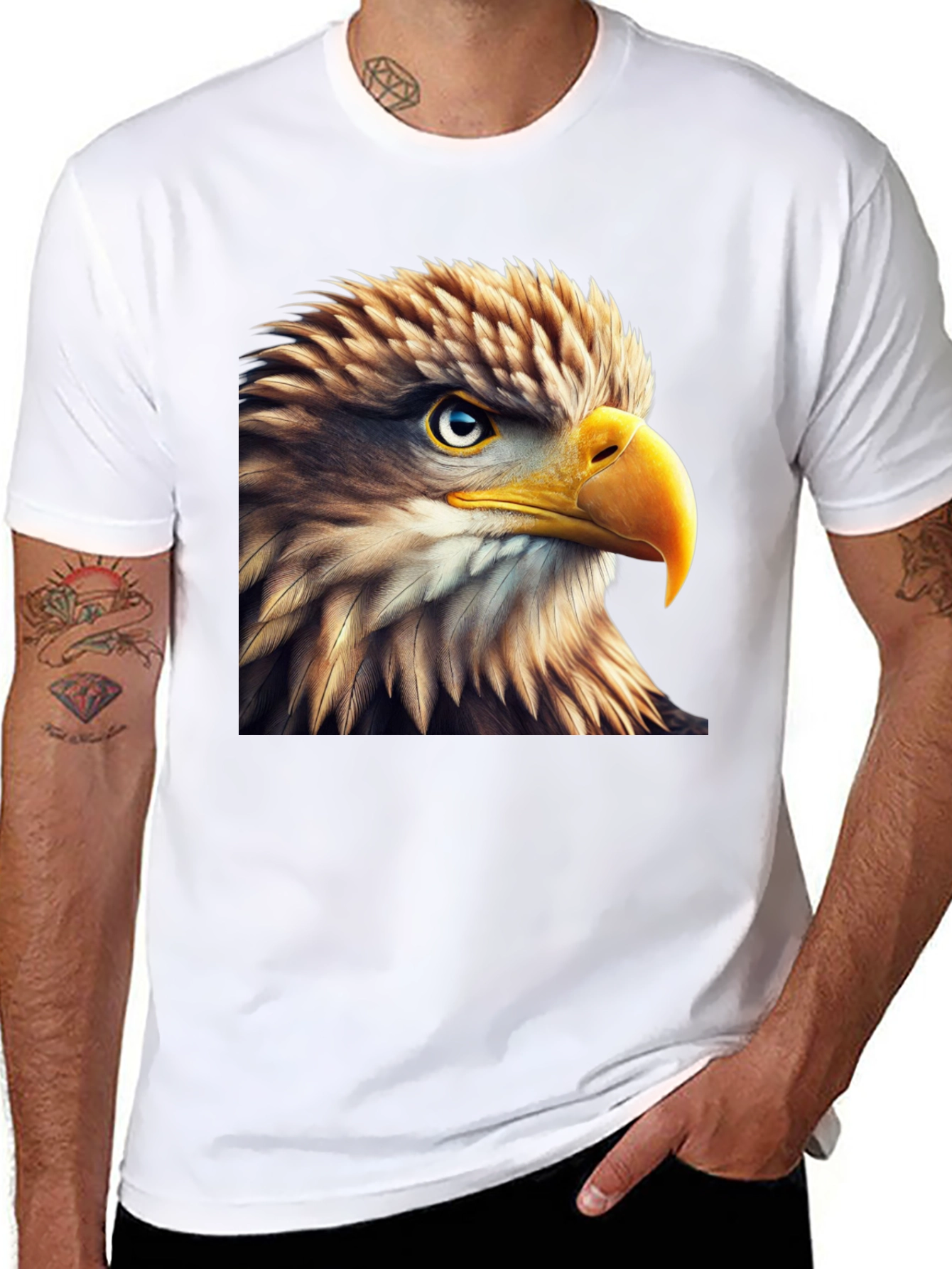 Eagle Graphic T-Shirt - Bold Bird of Prey Design