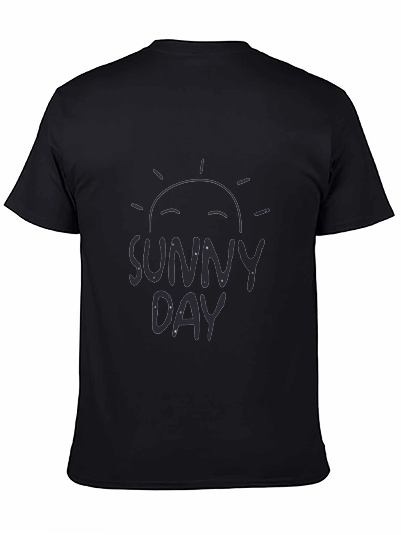 Sunny Day Graphic Tee - Black Cotton Comfort
