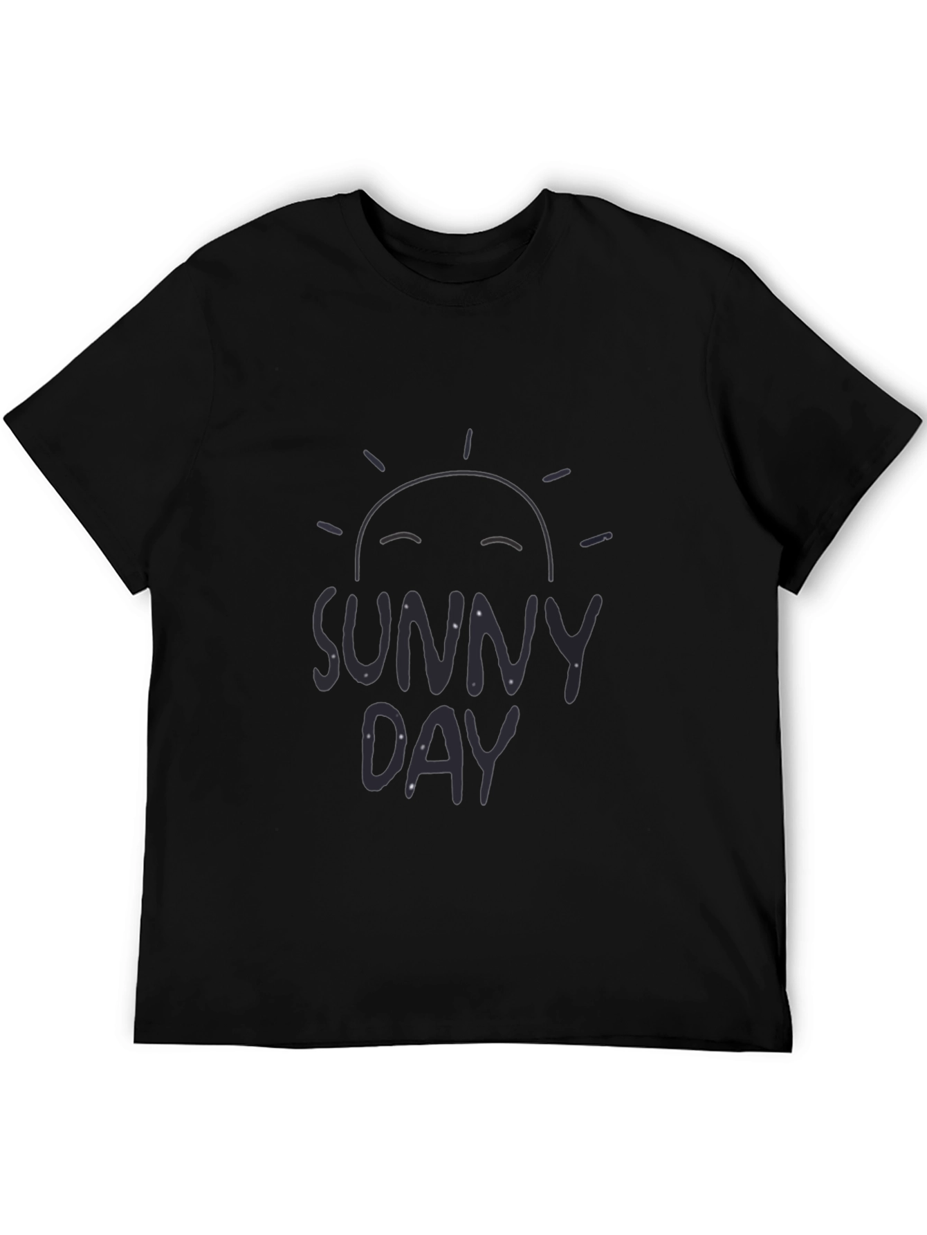 Sunny Day Graphic Tee - Black Cotton Comfort