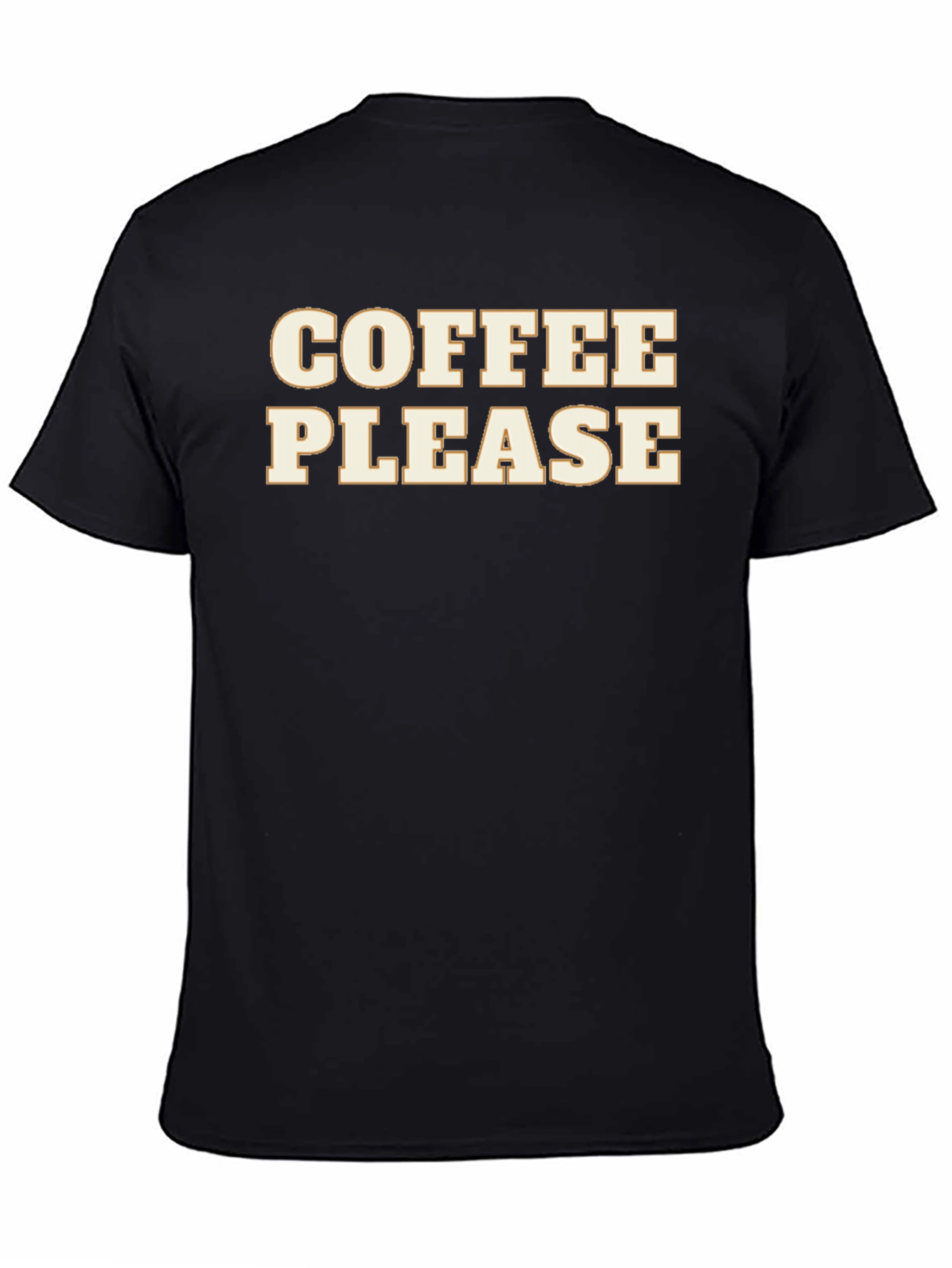 Coffee Please Graphic Tee - Soft Black Cotton T-Shirt