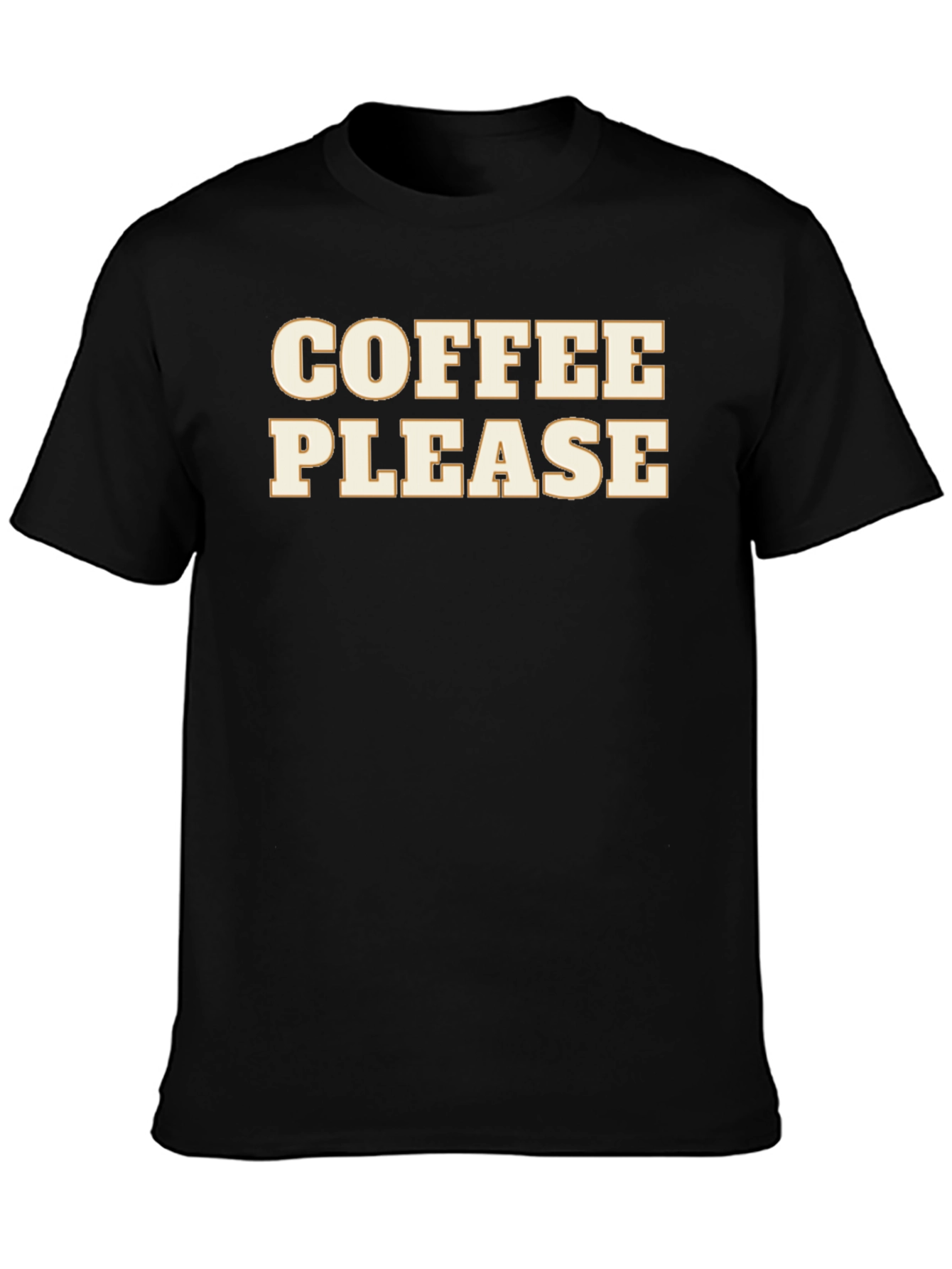 Coffee Please Graphic Tee - Soft Black Cotton T-Shirt