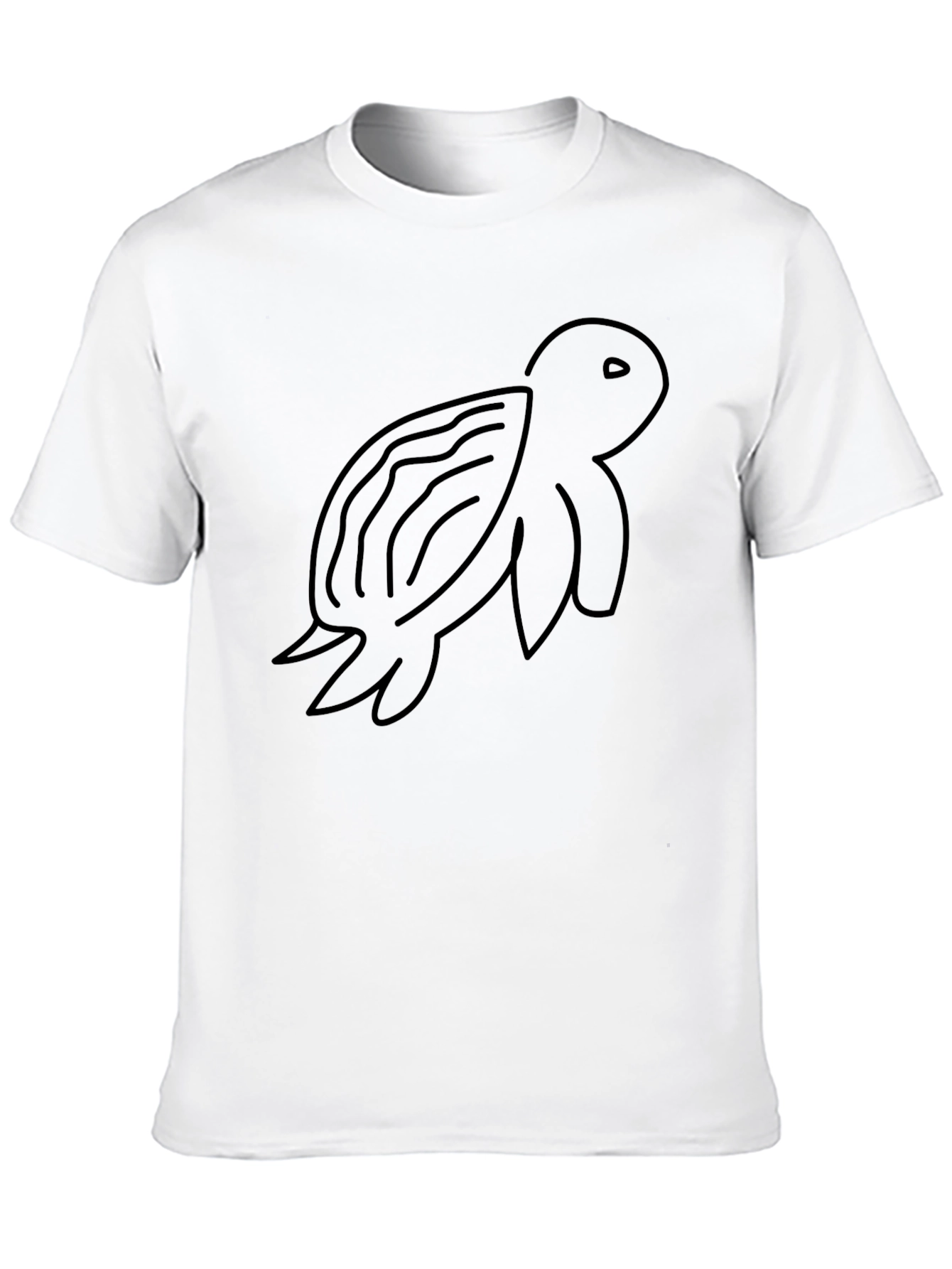 Black Turtle Outline Graphic Tee