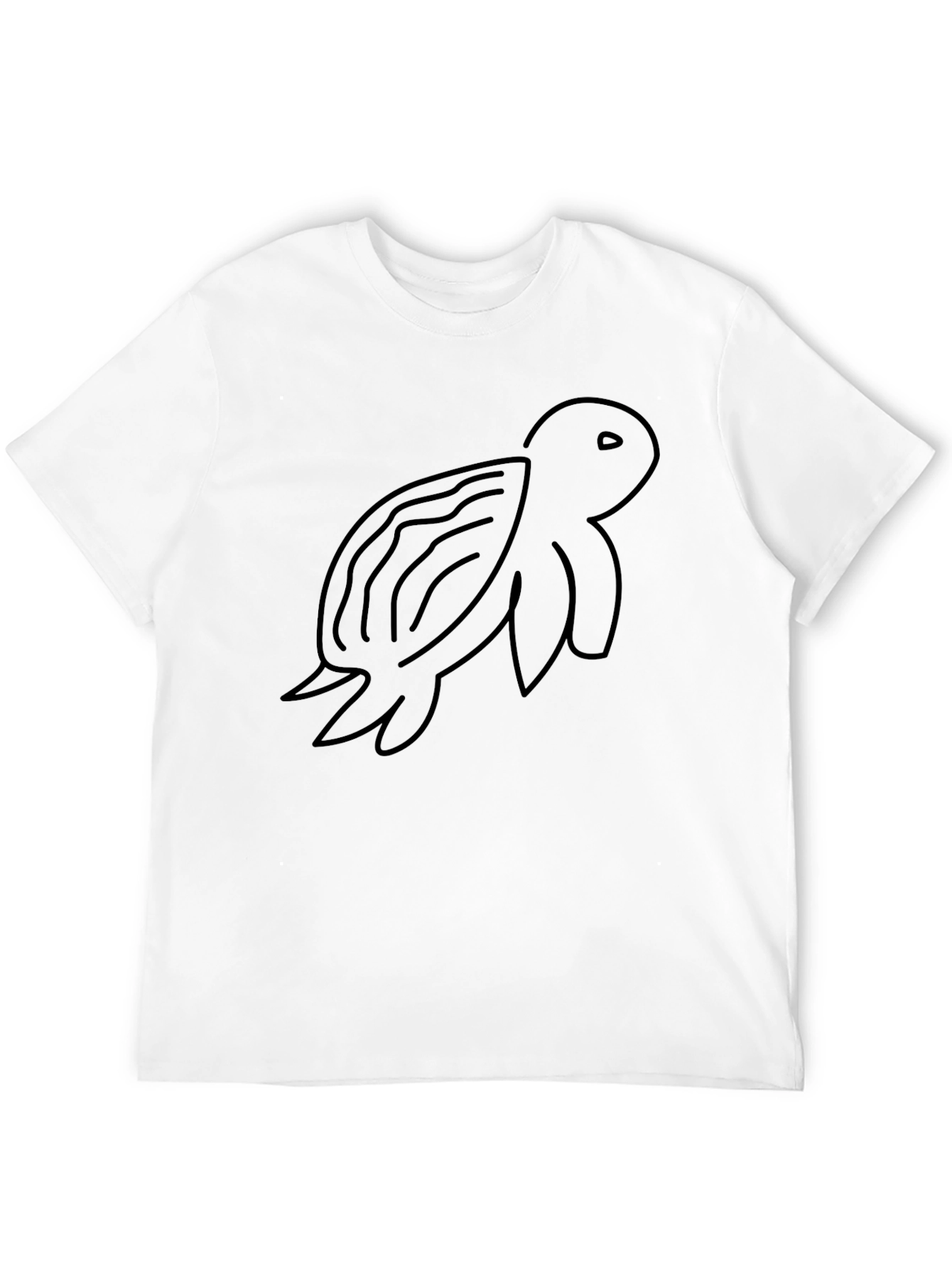 Black Turtle Outline Graphic Tee